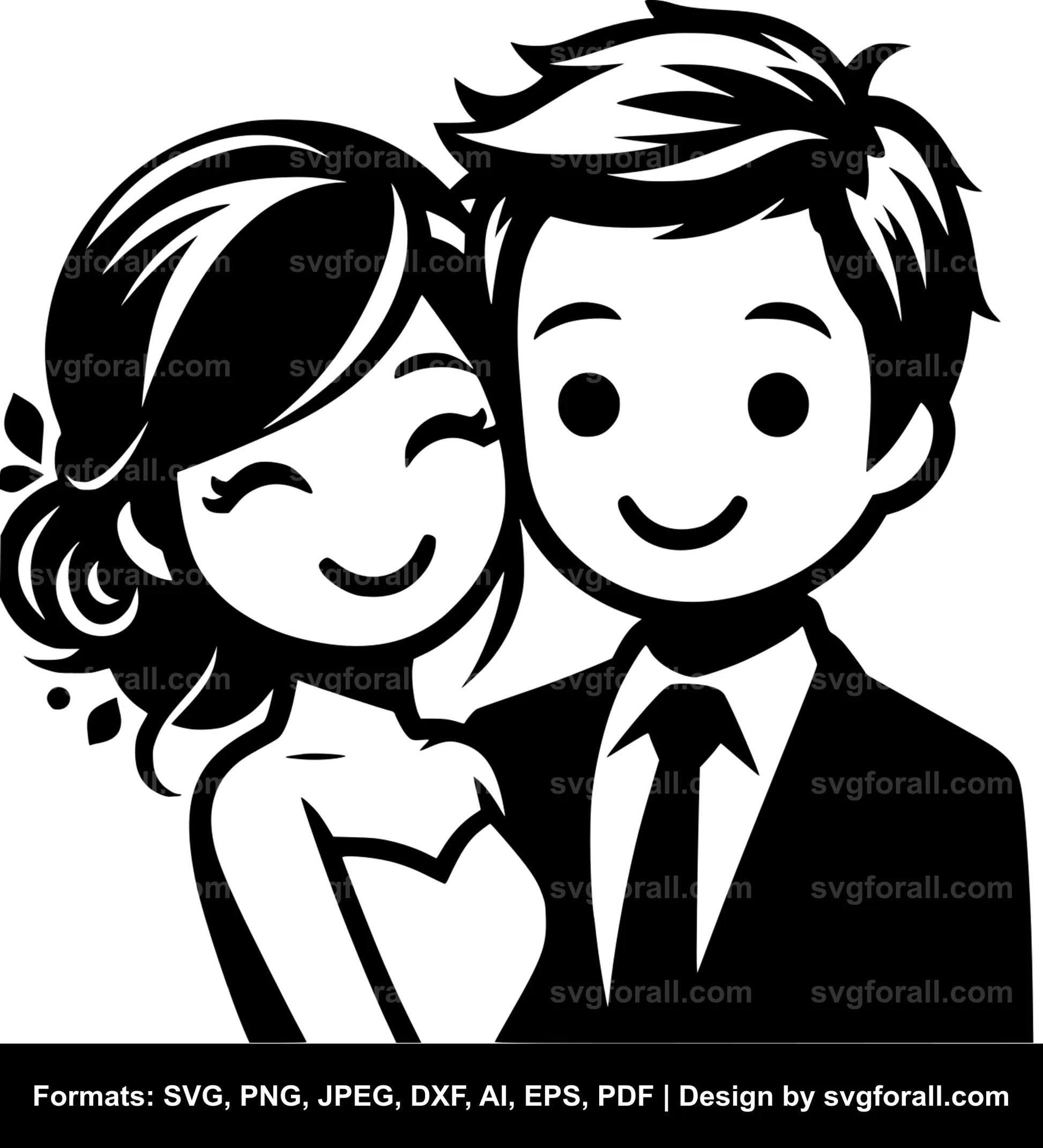 Happy Couple SVG Design