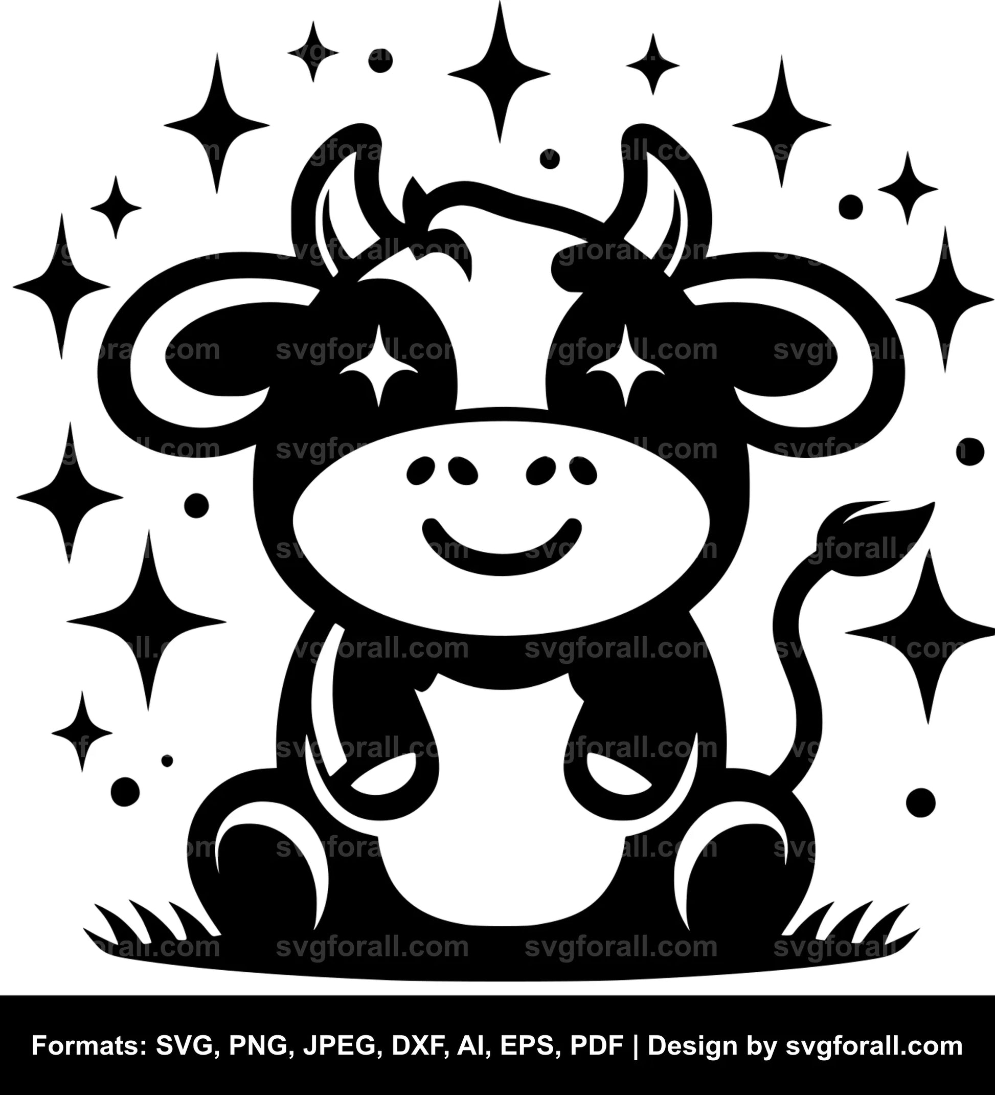 Happy Cow SVG File