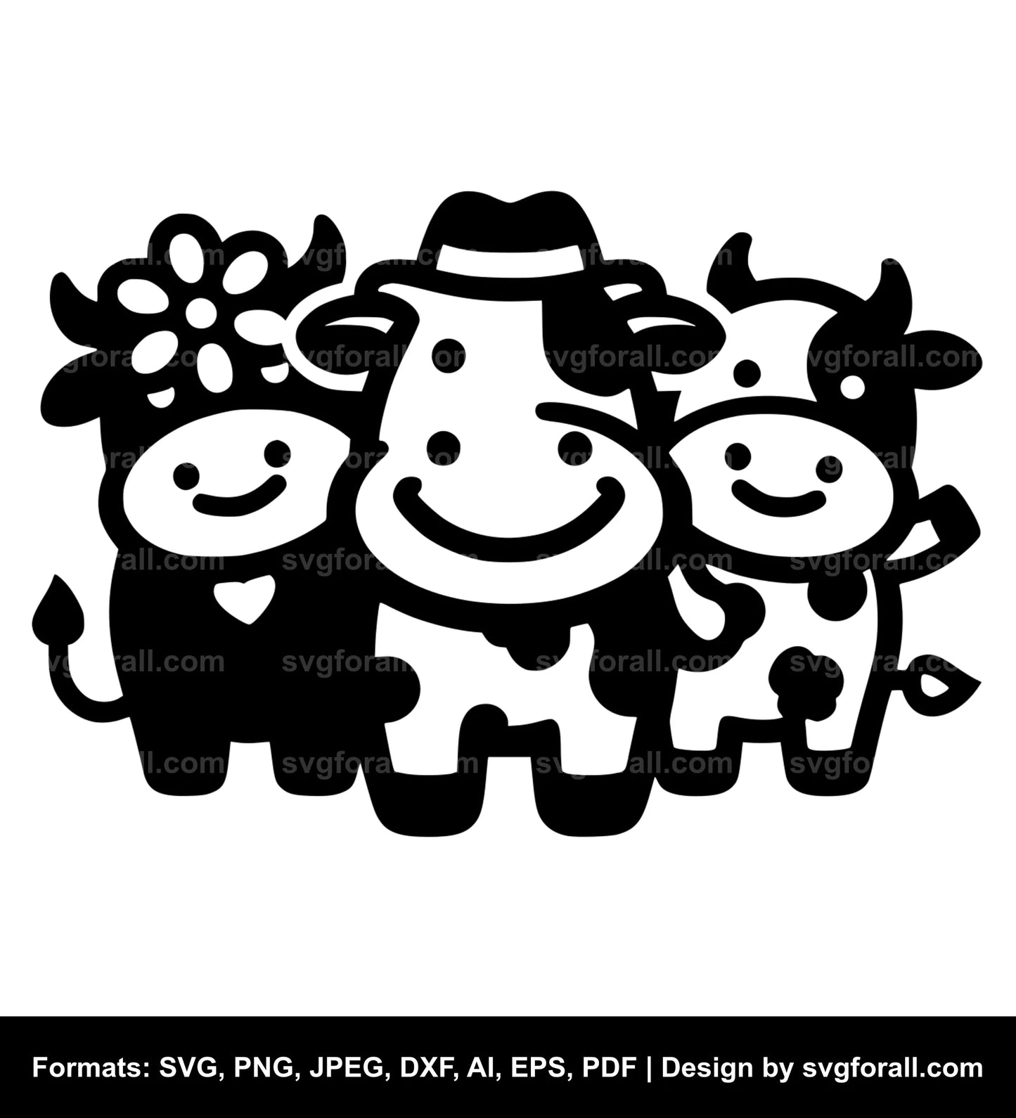 Happy Cow SVG PNG