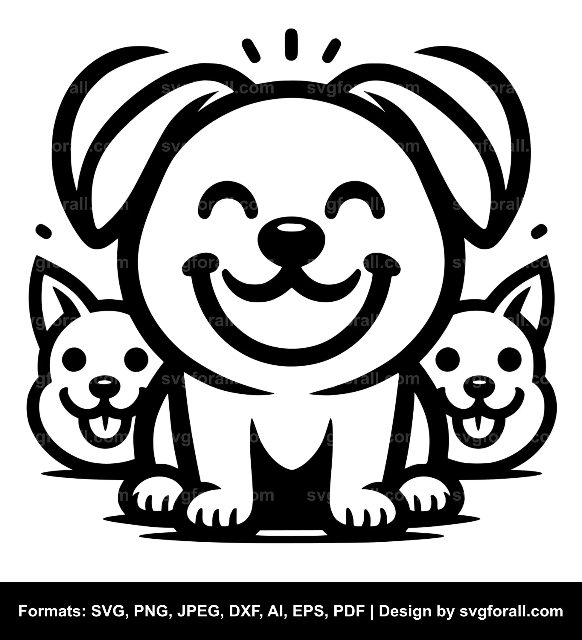 Happy Dog SVG File