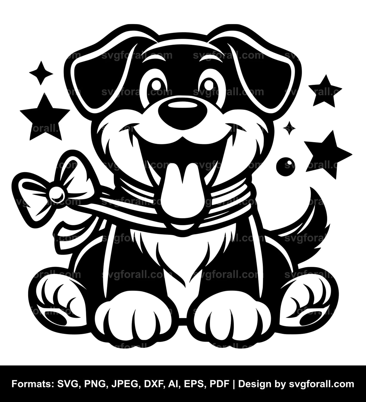 Happy Dog Vector SVG