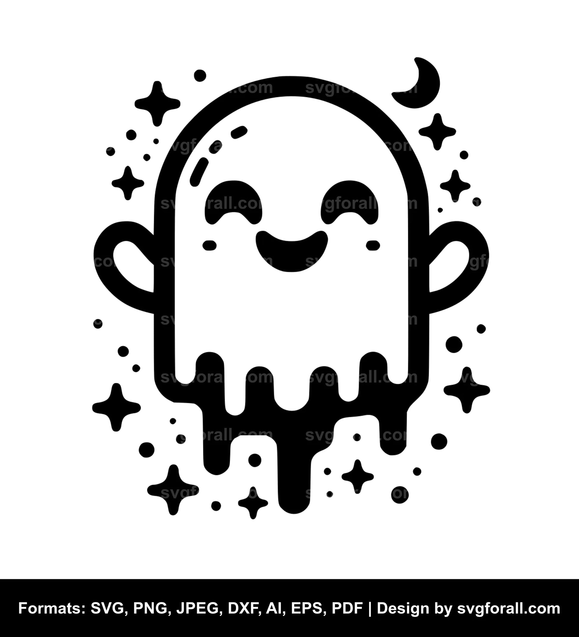 Happy Ghost SVG