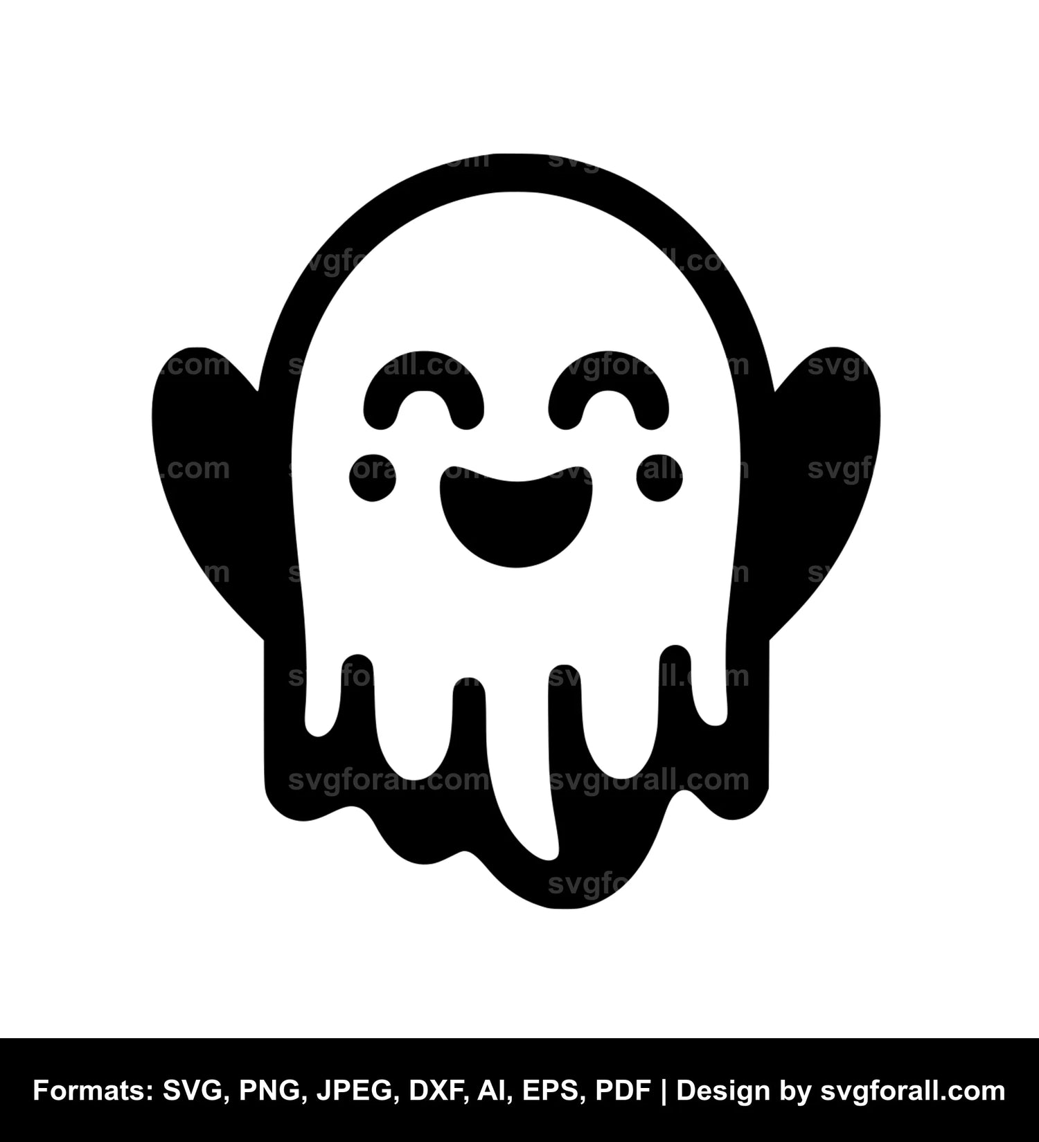 Happy Ghost Vector SVG