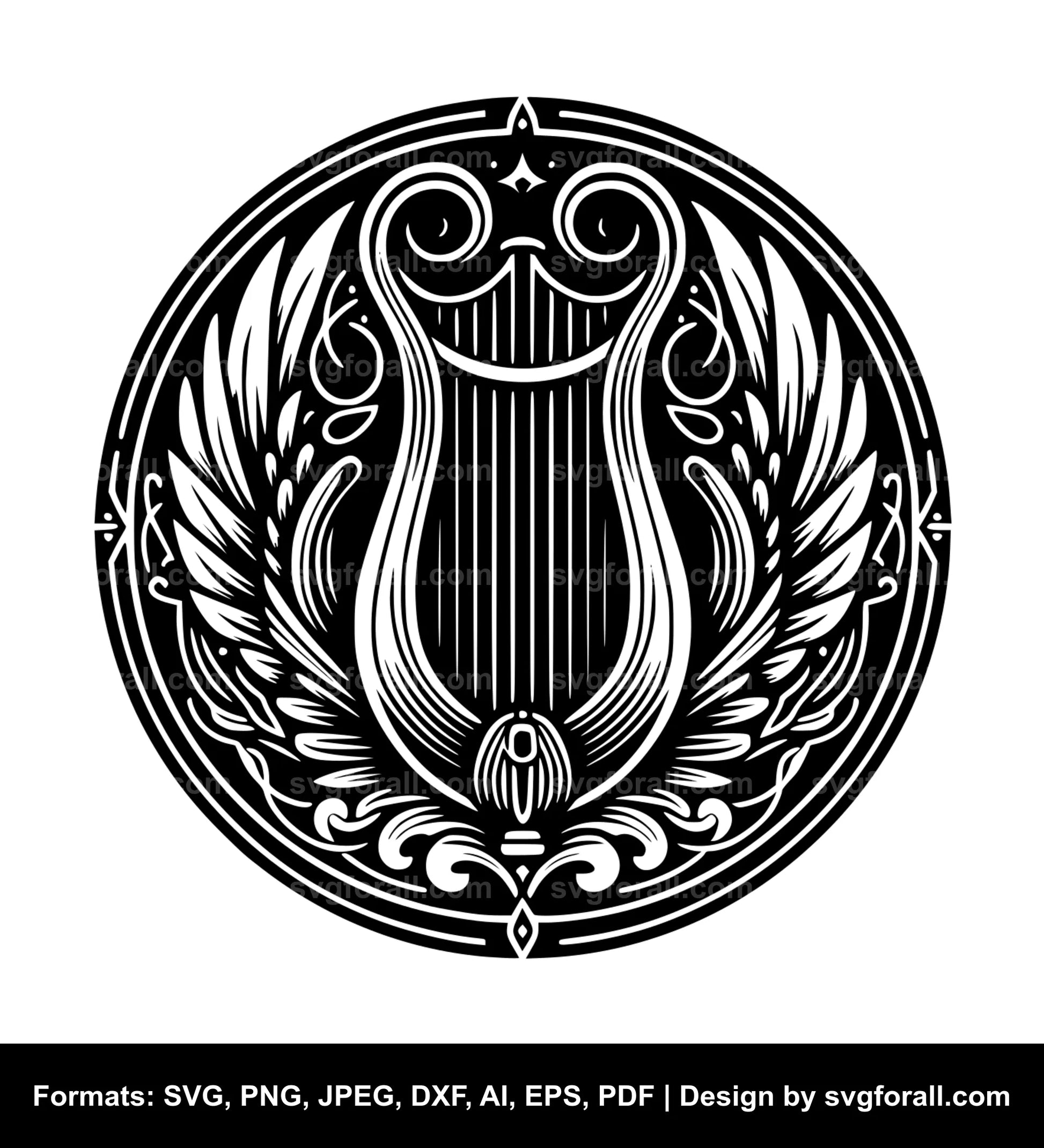 Harp Black SVG