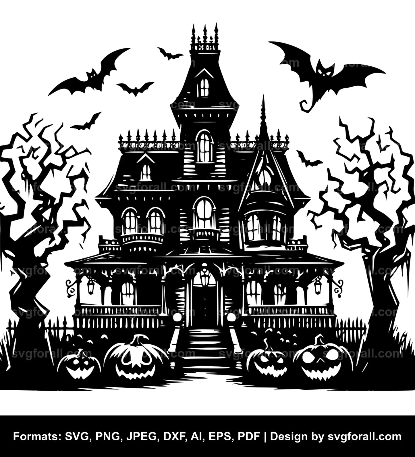 Haunted House SVG PNG