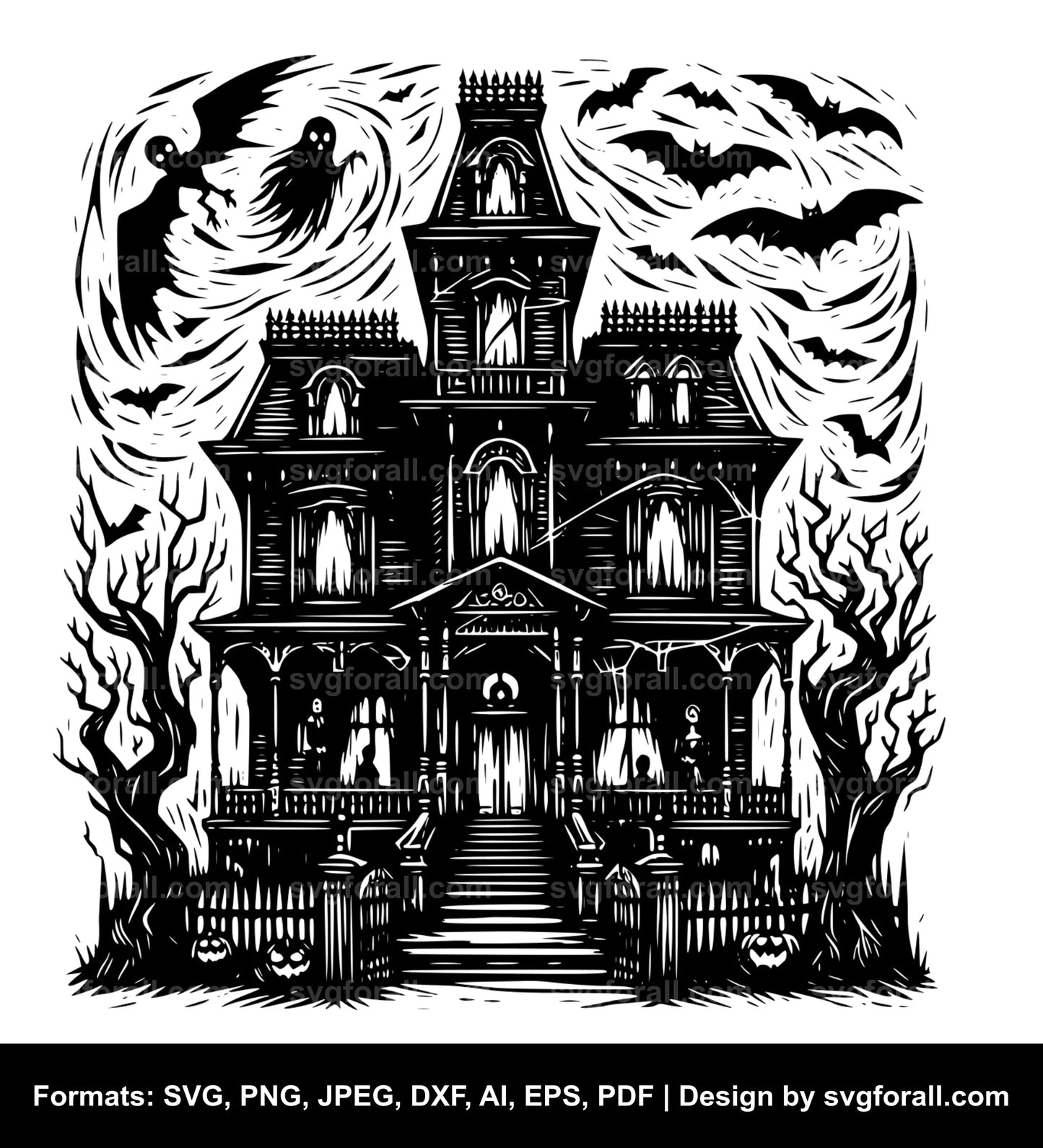 Haunted House Vector SVG