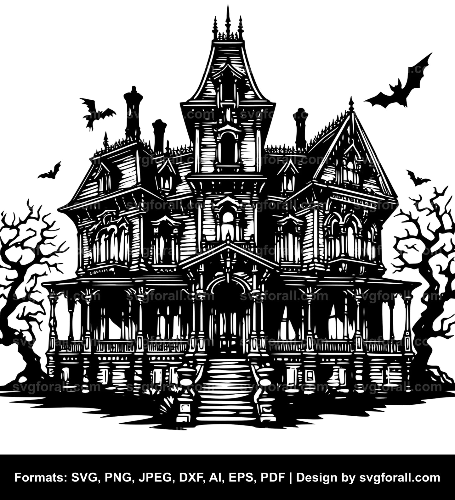 Haunted Mansion Vector SVG