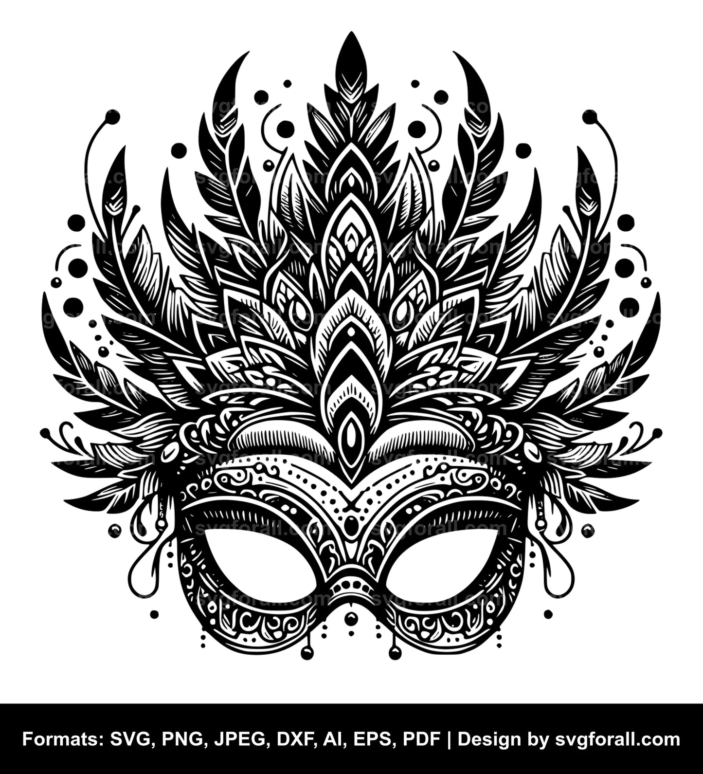 Headdress Black SVG