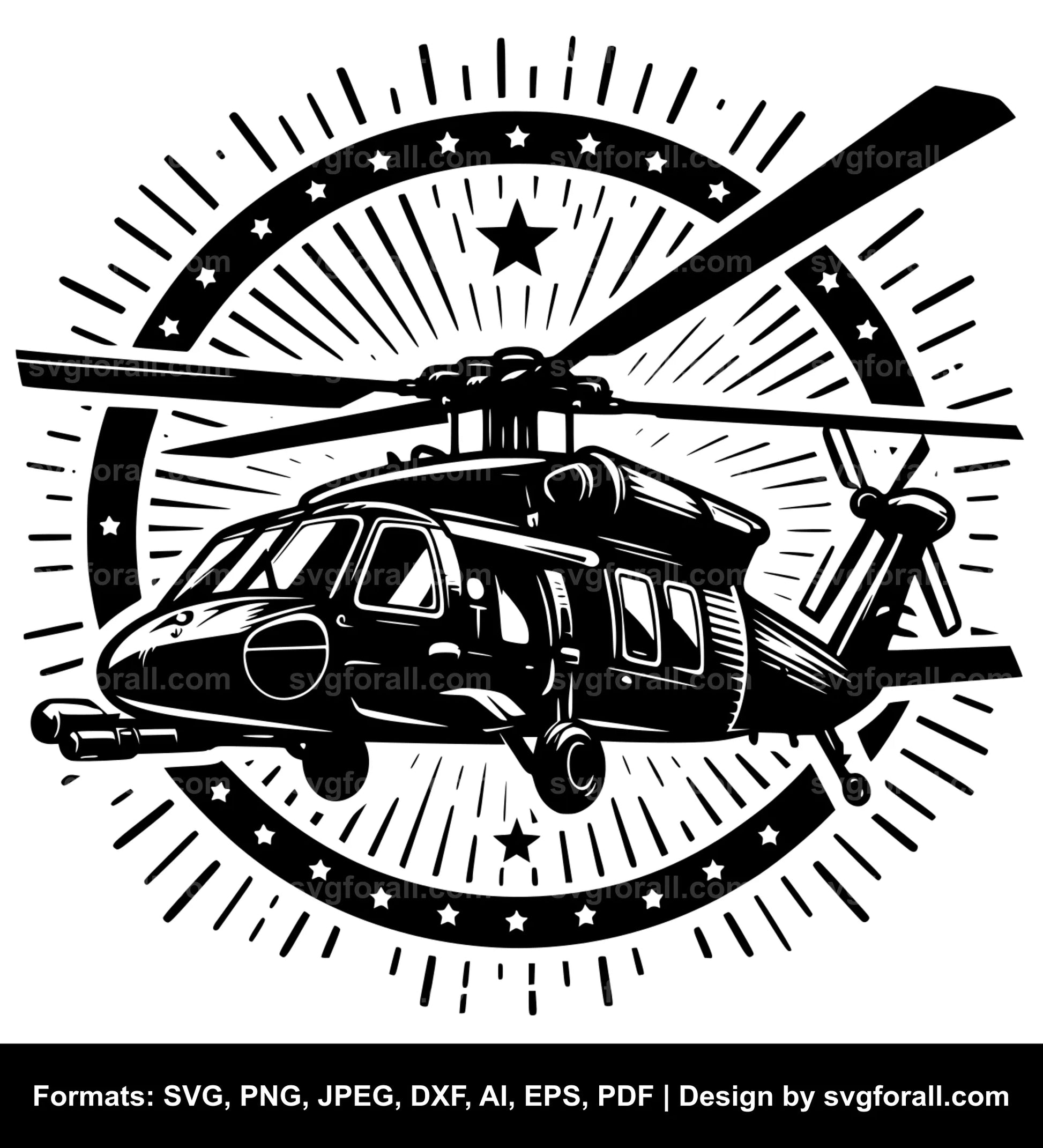 Helicopter SVG Vector