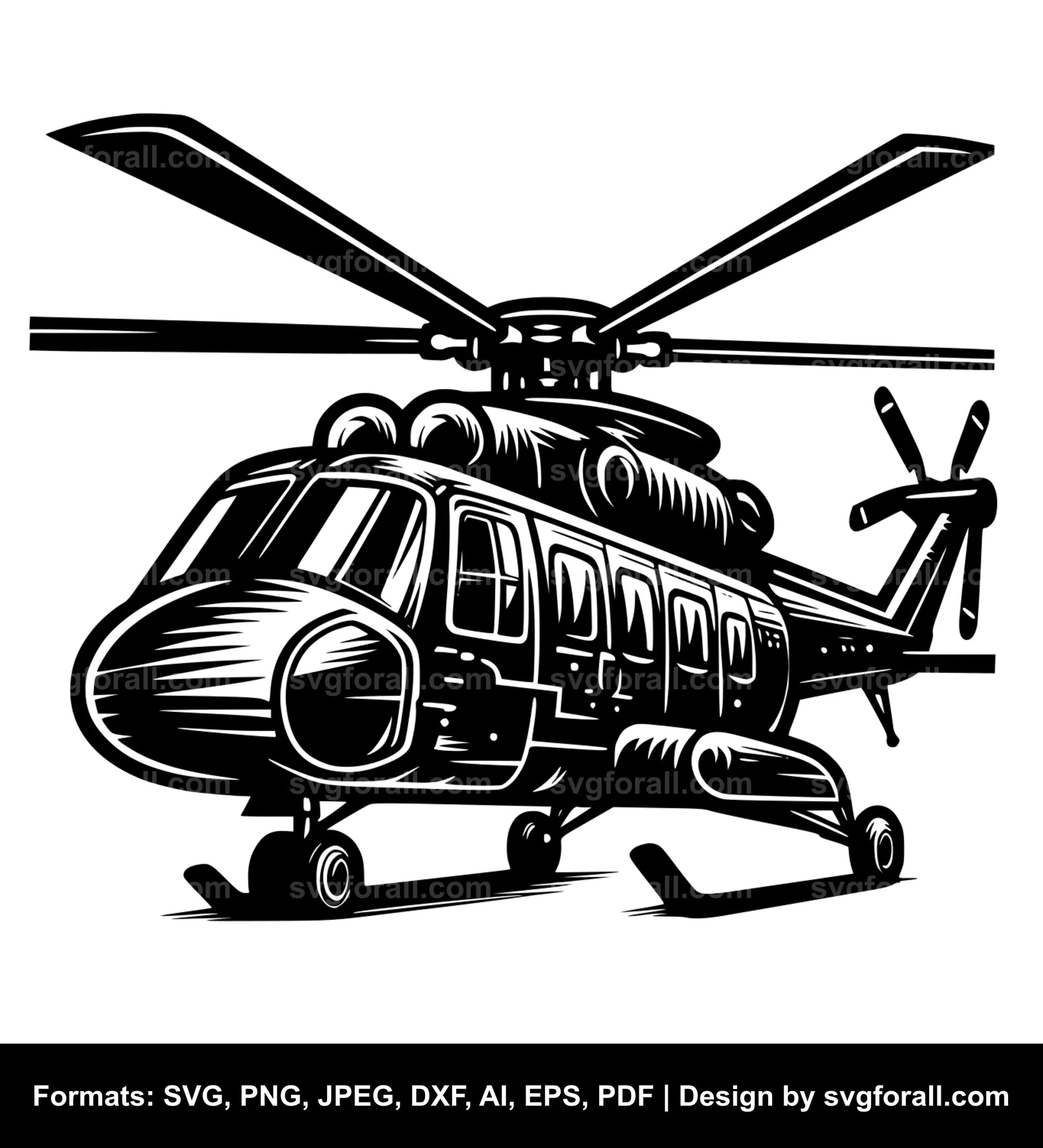 Helicopter Vector SVG