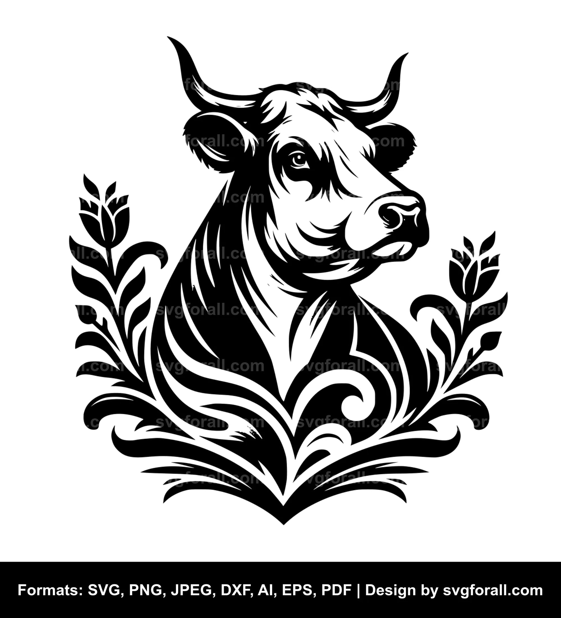 Hereford Cow Cricut SVG