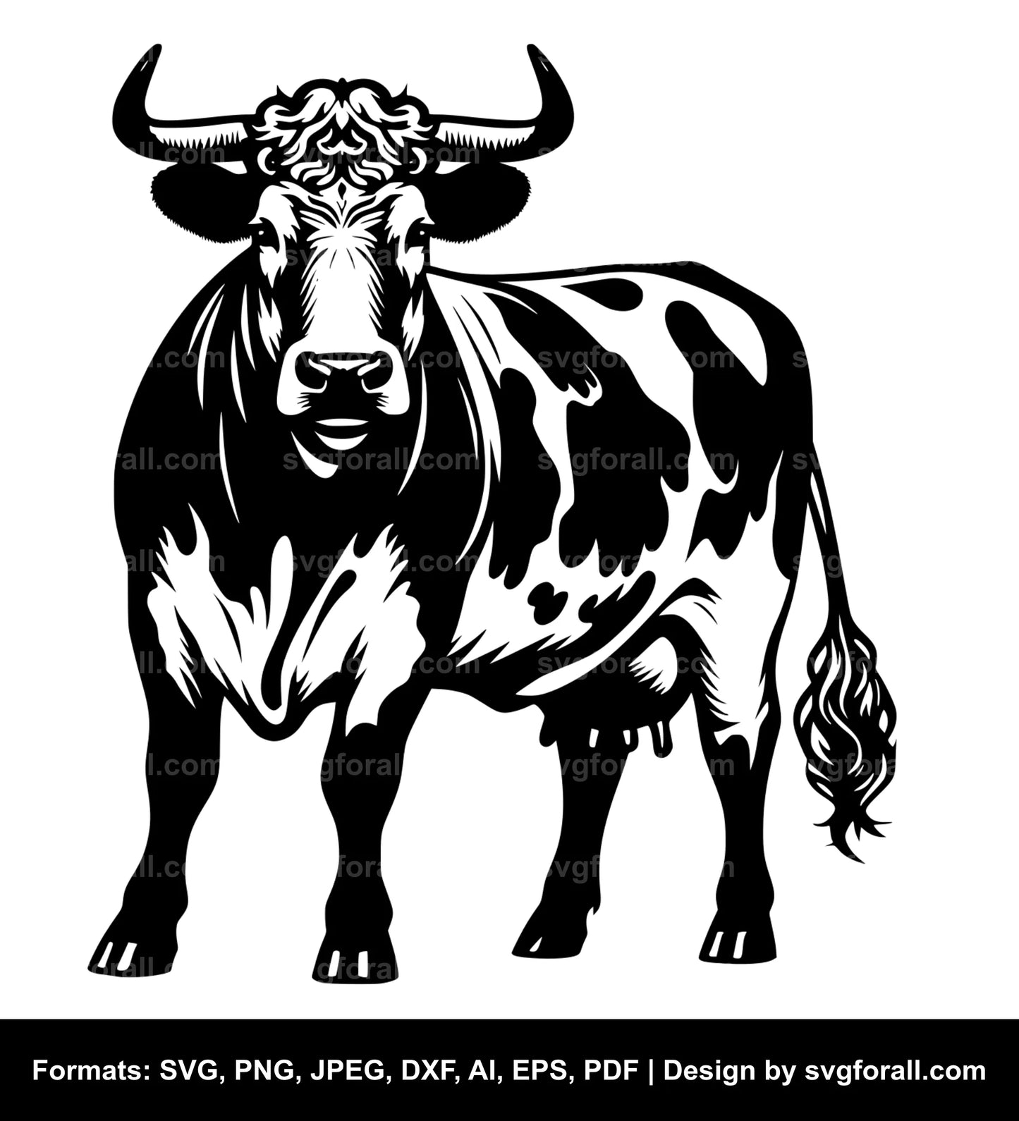 Hereford Cow Vector SVG