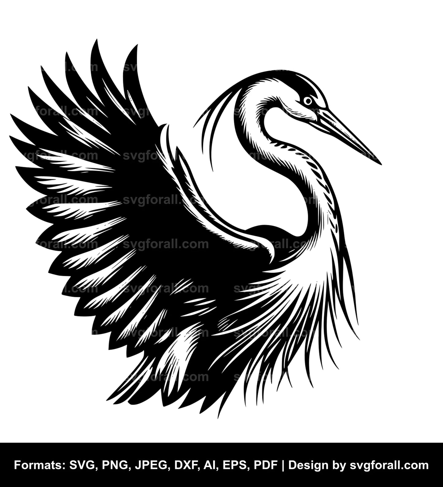 Heron SVG PNG