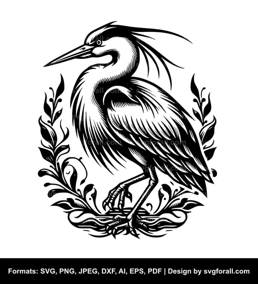 Heron SVG Vector