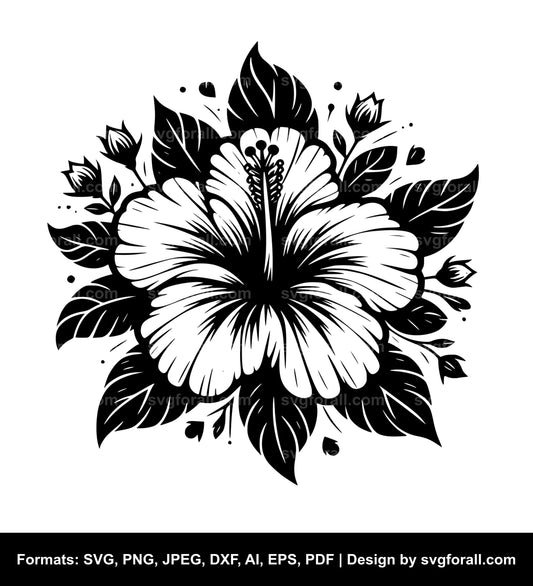 Hibiscus Flower SVG