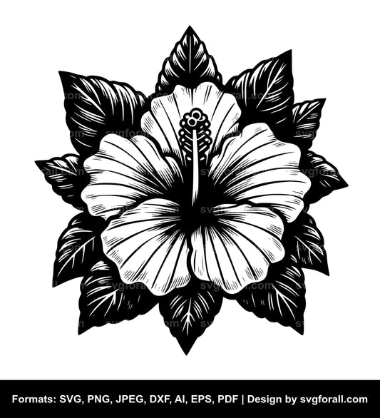 Hibiscus Flower SVG Vector