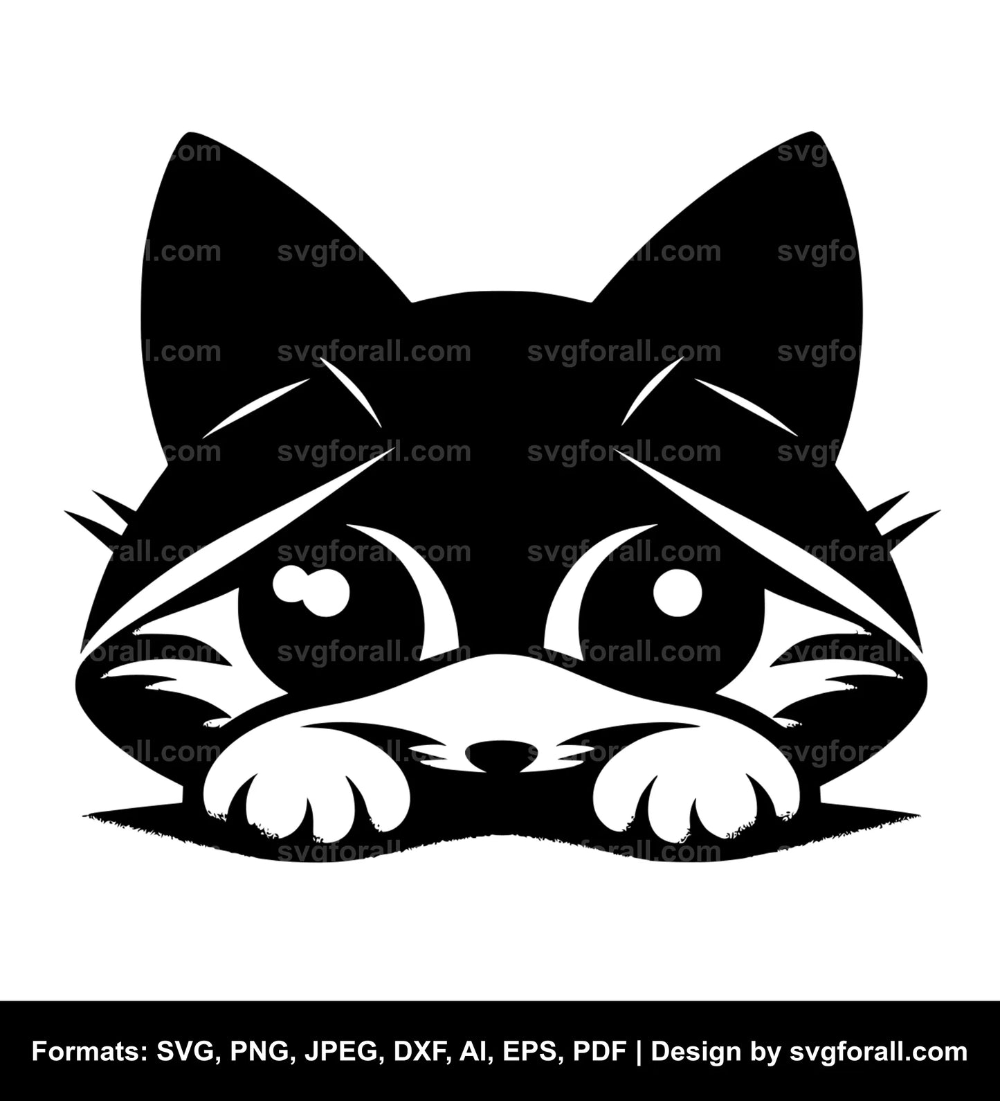 Hiding Cat SVG File