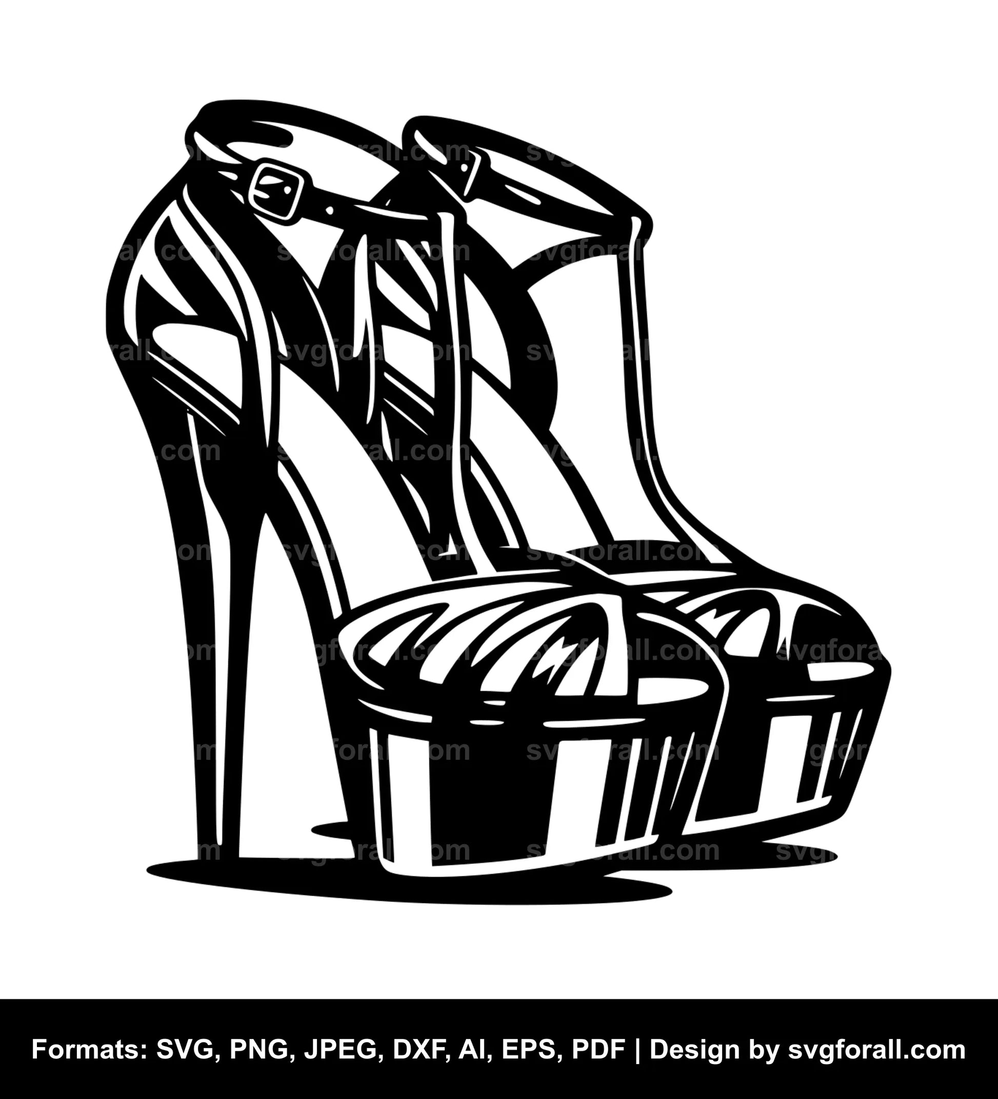 High Heels Black SVG