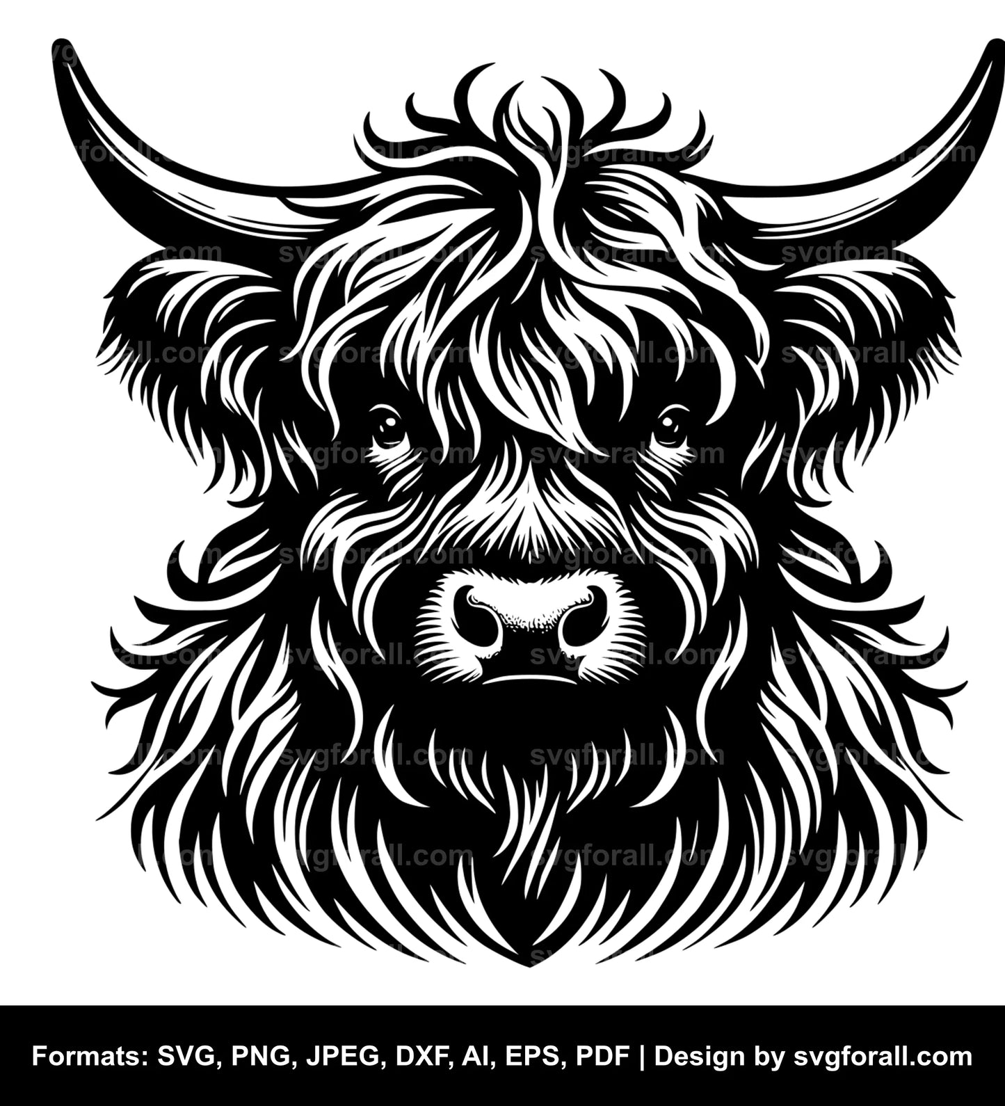 Highland Cattle Cricut SVG