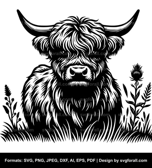 Highland Cow Clipart SVG