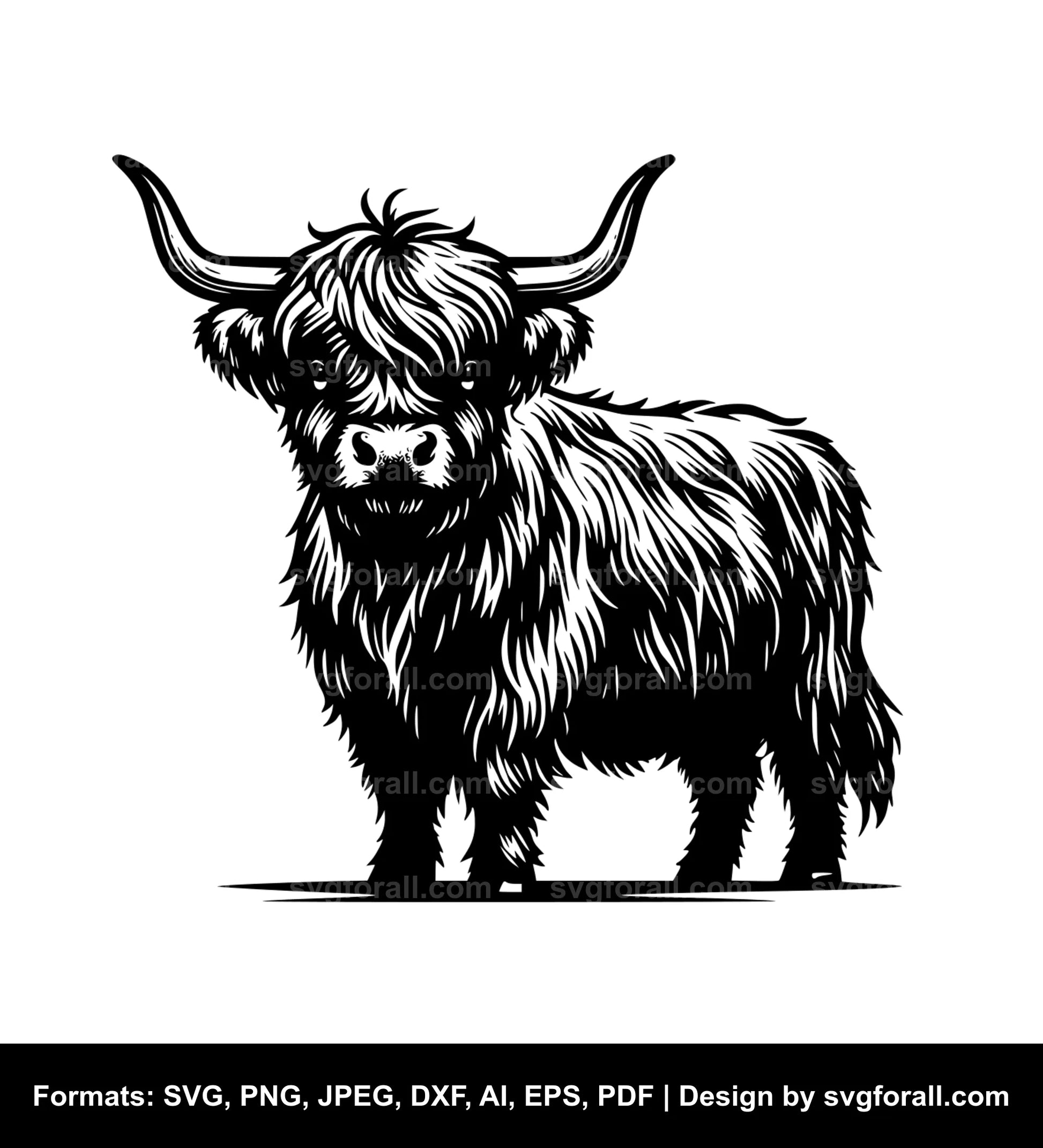 Highland Cow Cricut SVG