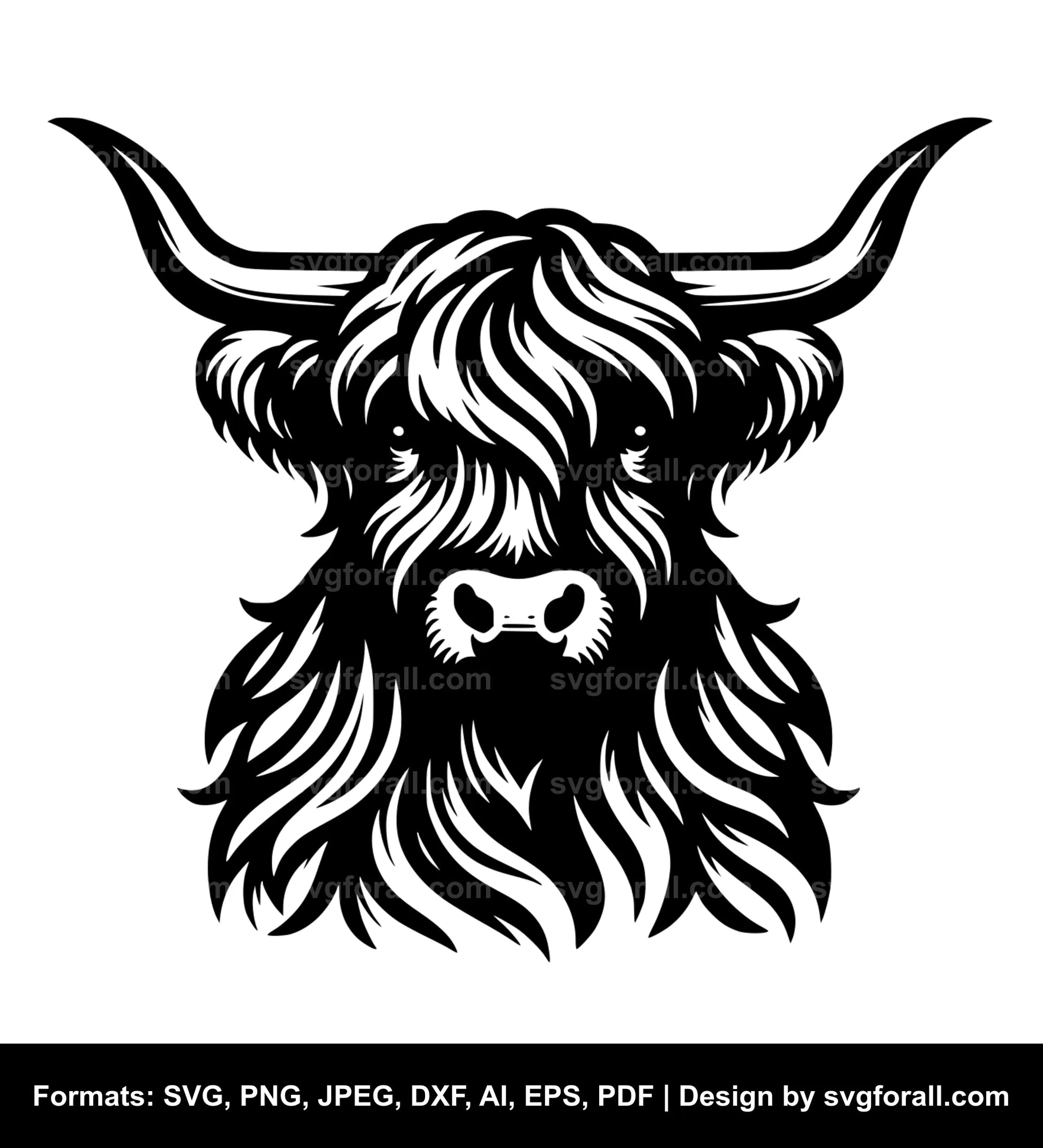 Highland Cow SVG Clip Art