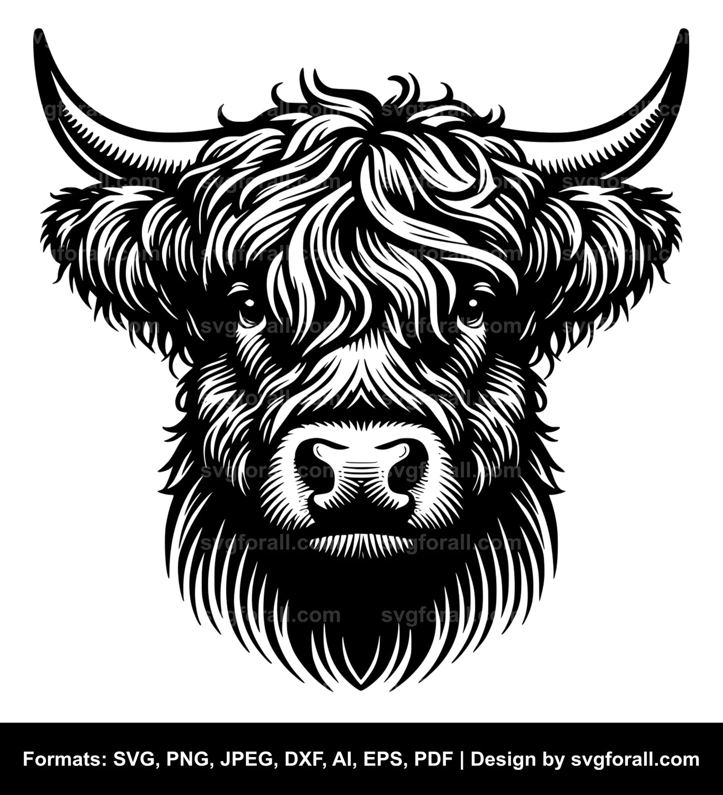 Highland Cow SVG Clipart