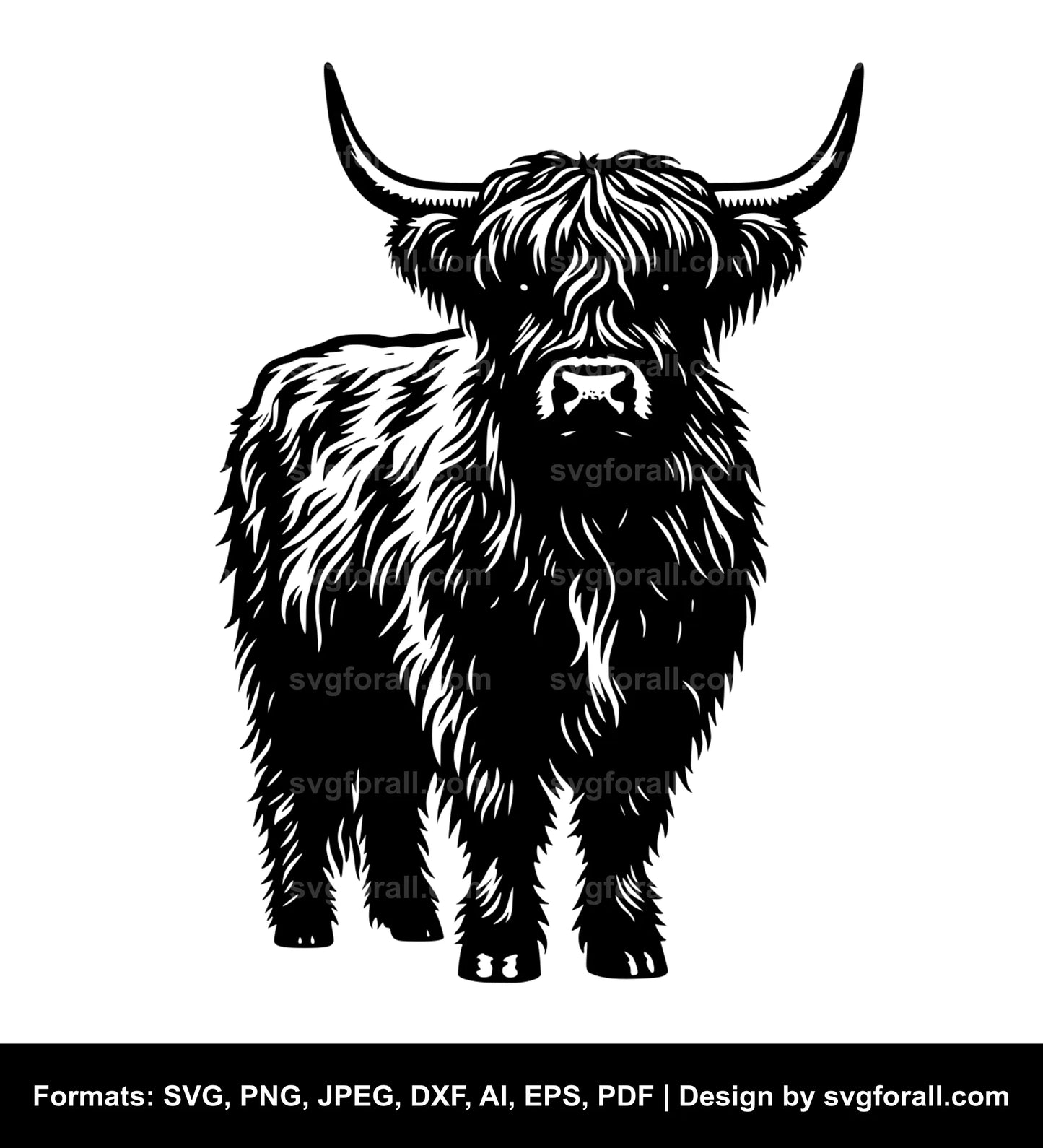 Highland Cow SVG Design