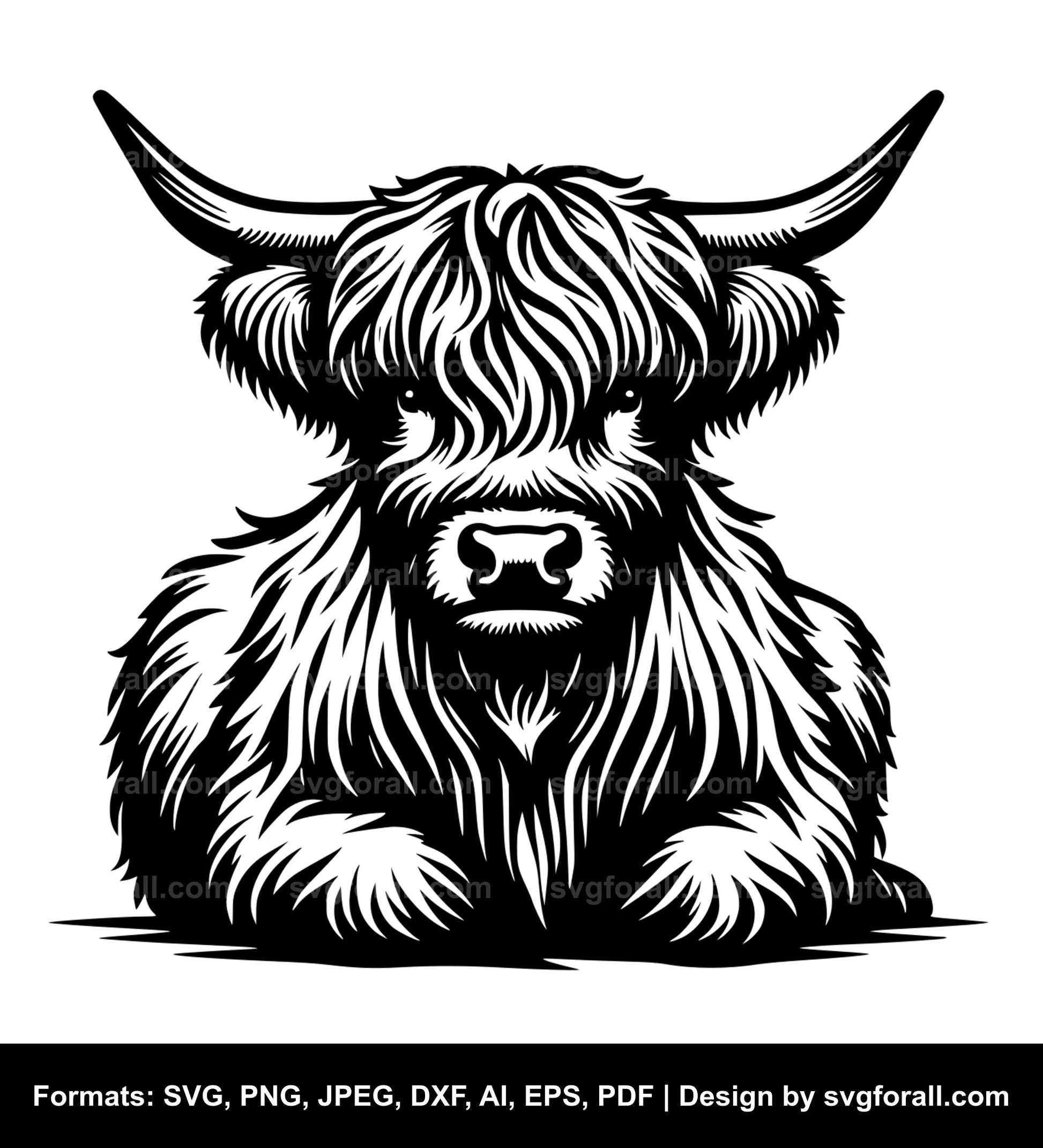 Highland Cow SVG File