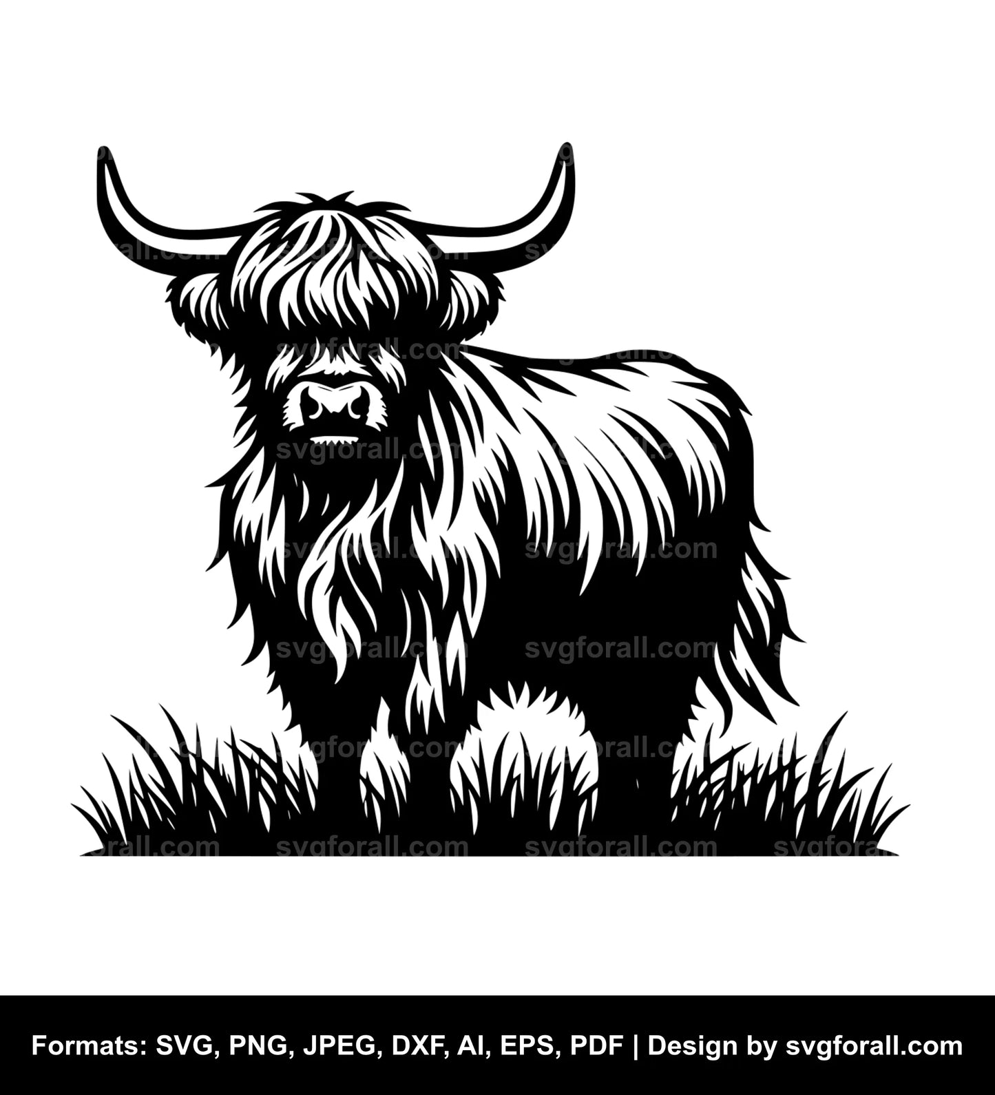 Highland Cow SVG PNG