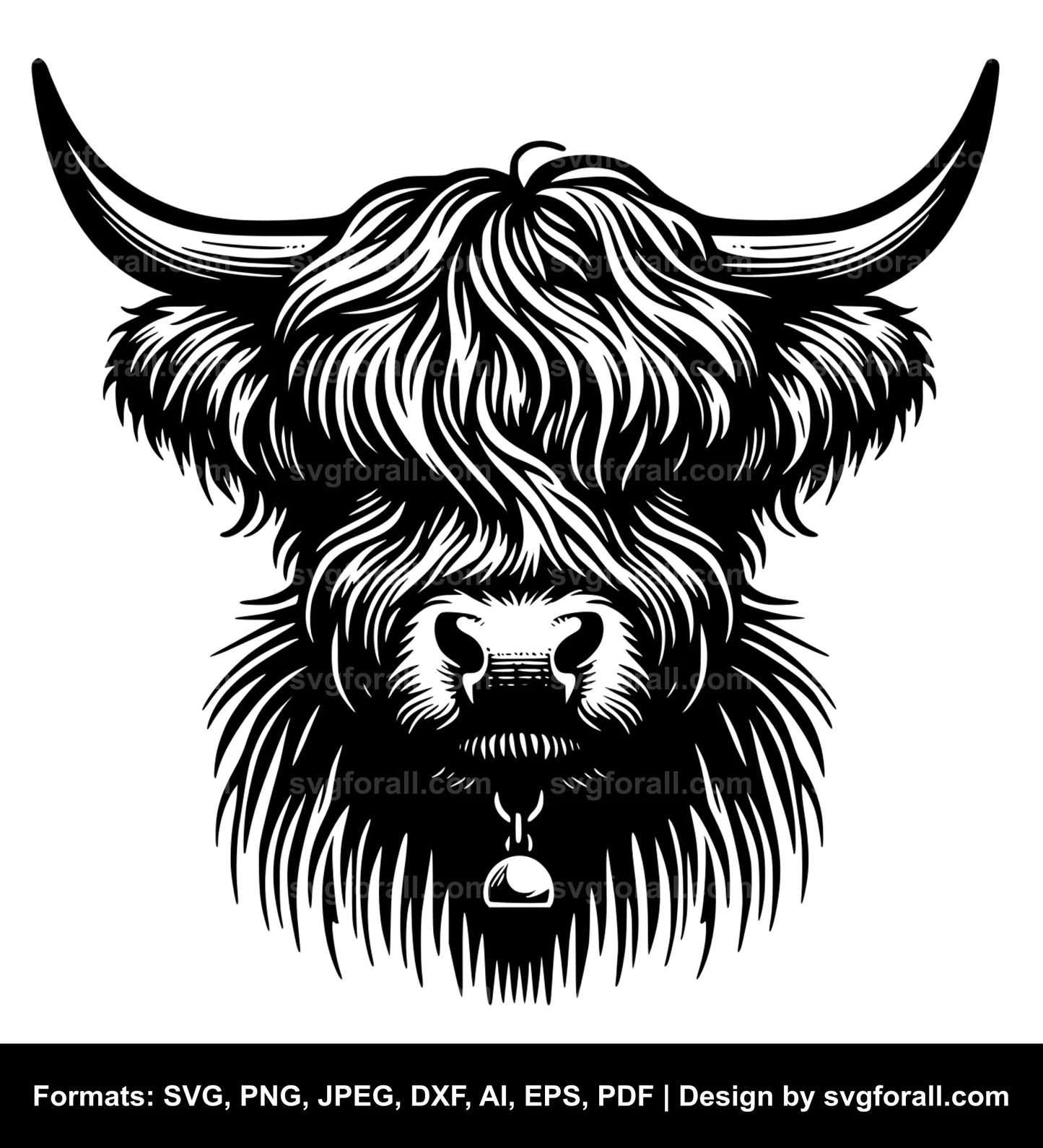 Highland Cow SVG Vector