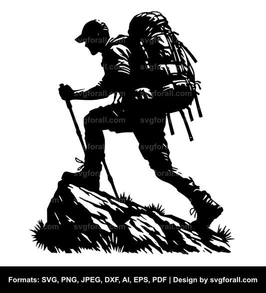 Hiker SVG Design