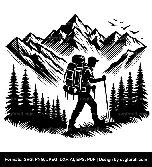 Hiker SVG File