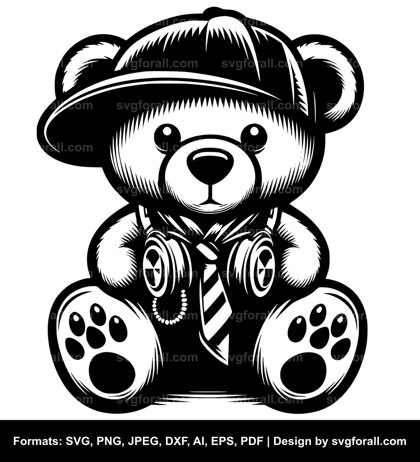 Hip Hop Teddy Bear SVG