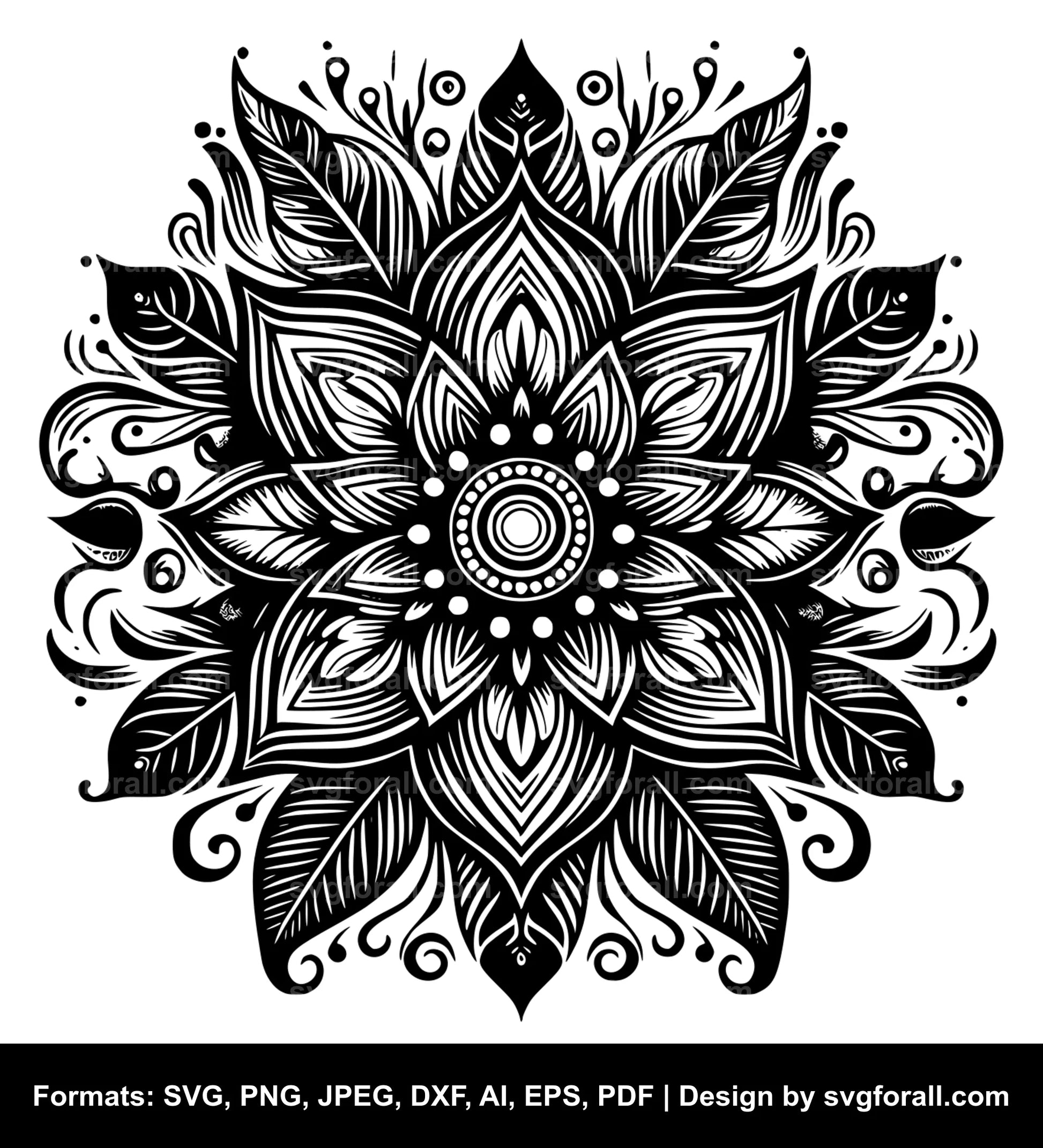 Hippie Flower Clipart SVG