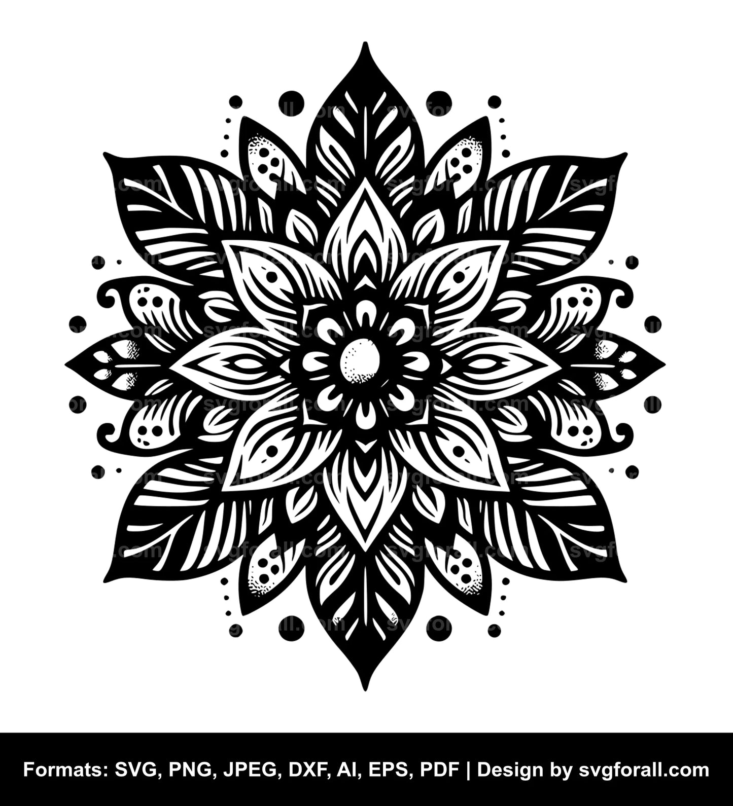 Hippie Flower SVG Clipart