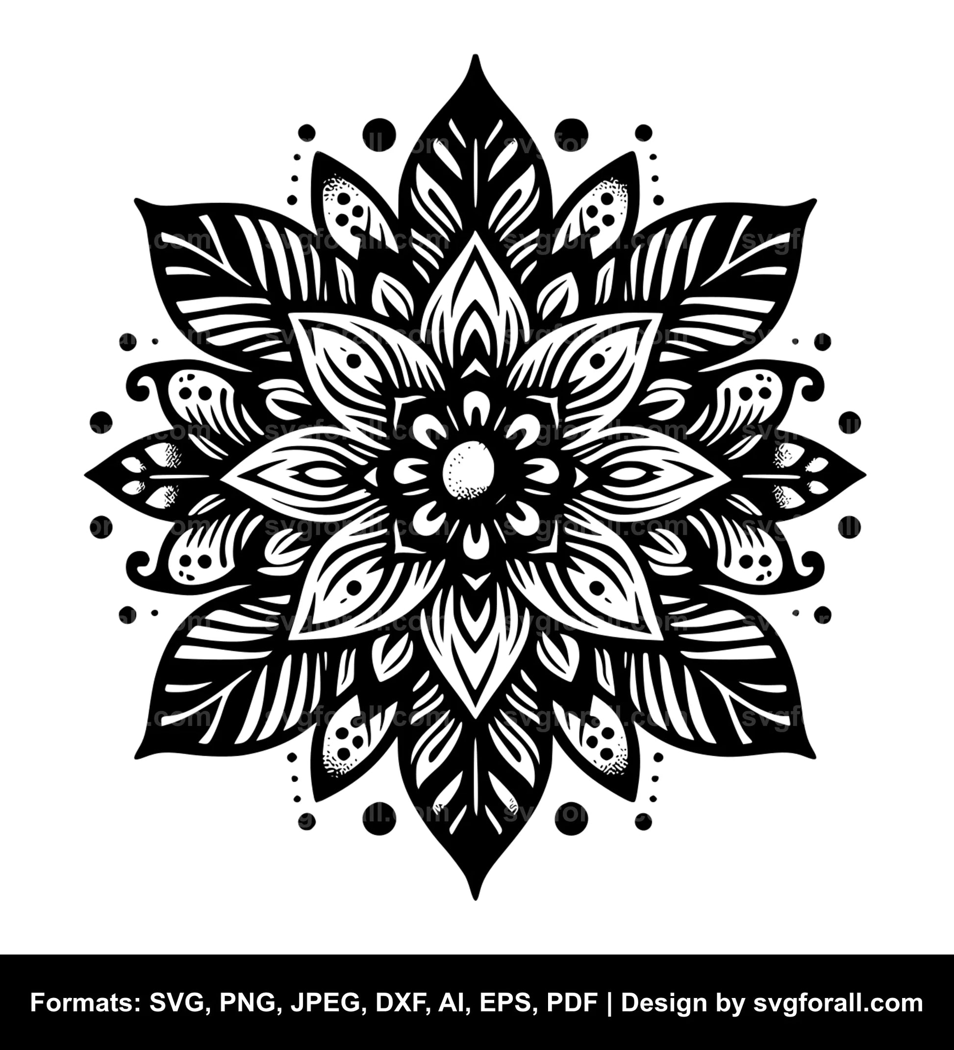 Hippie Flower SVG Clipart