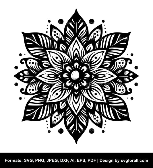 Hippie Flower SVG Clipart