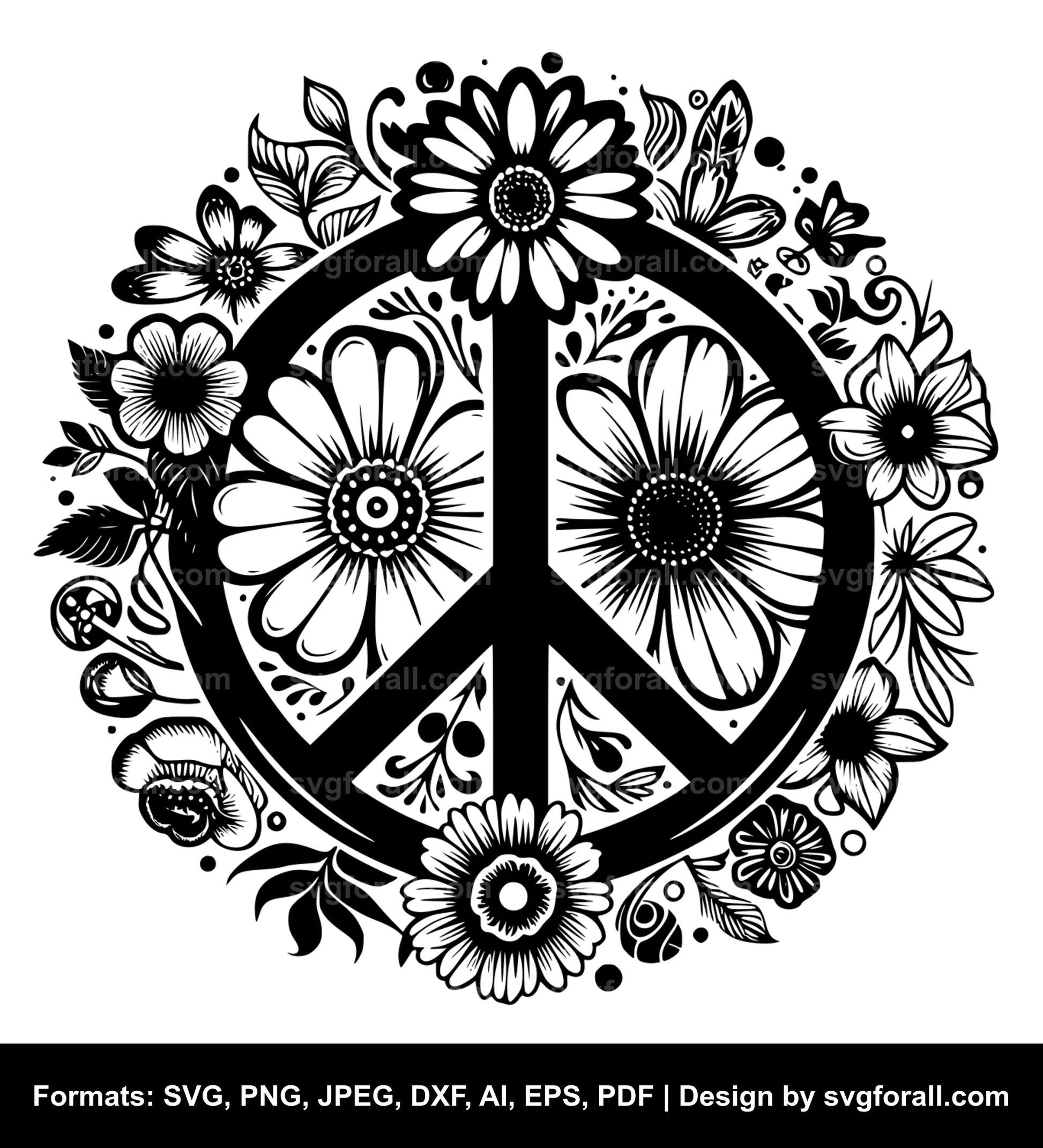 Hippie Flower SVG Download