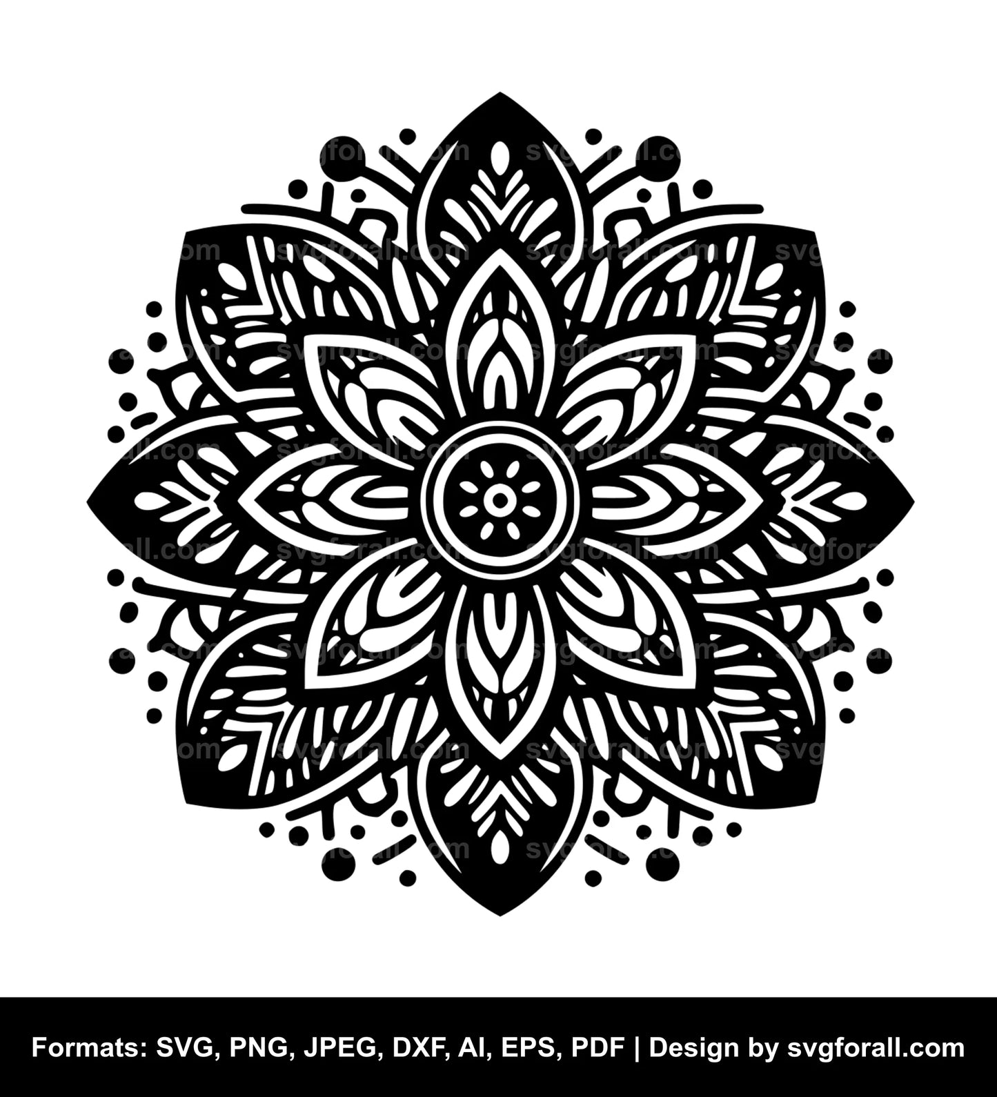 Hippie Flower SVG Vector