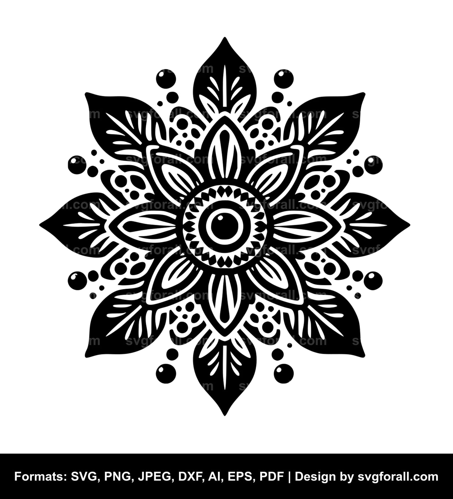 Hippie Flower Vector SVG