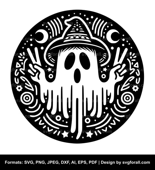 Hippie Ghost SVG Design