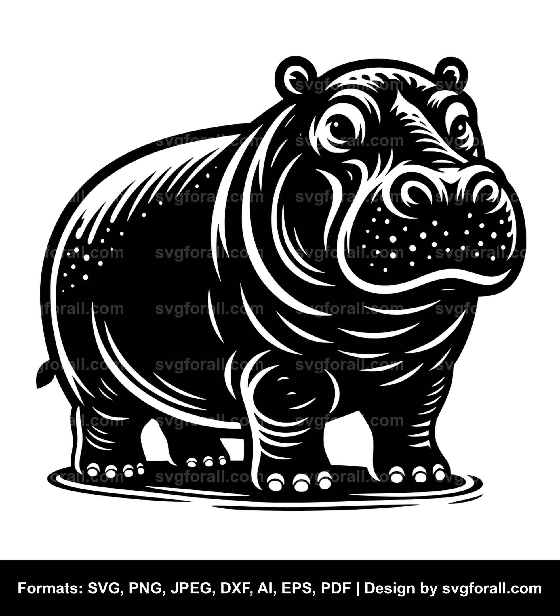 Hippopotamus SVG Vector