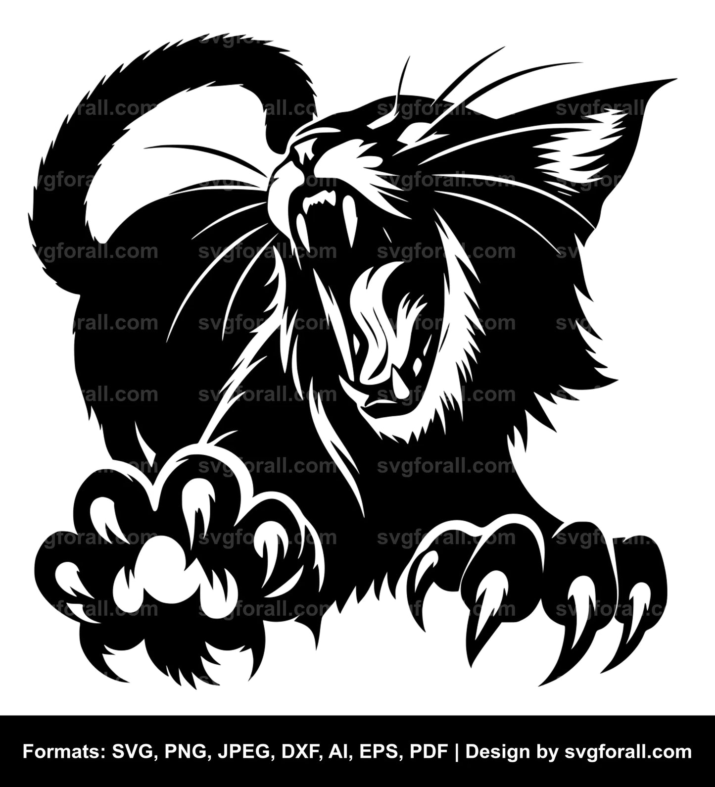 Hissing Cat Cricut SVG