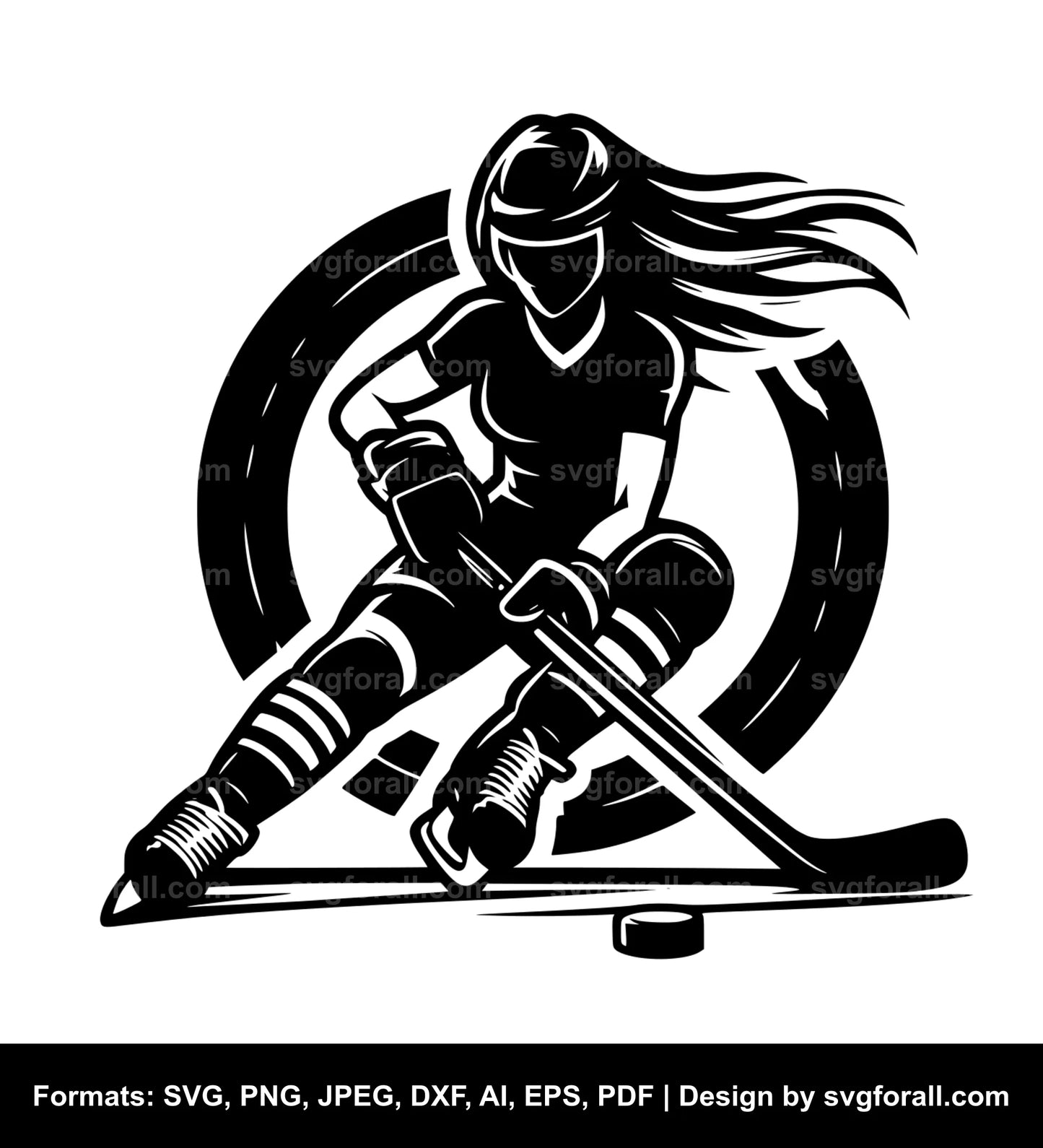 Hockey Girl SVG File