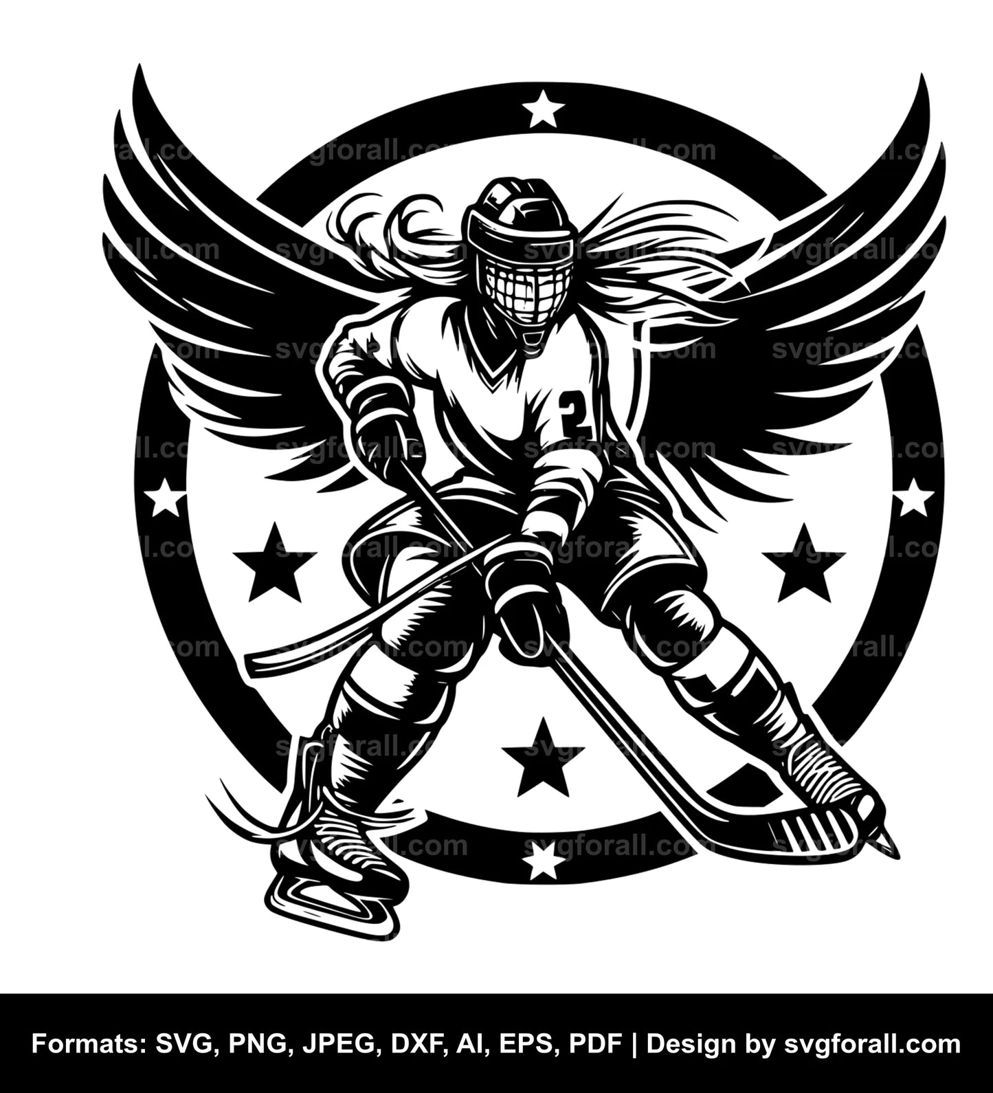 Hockey Girl SVG PNG