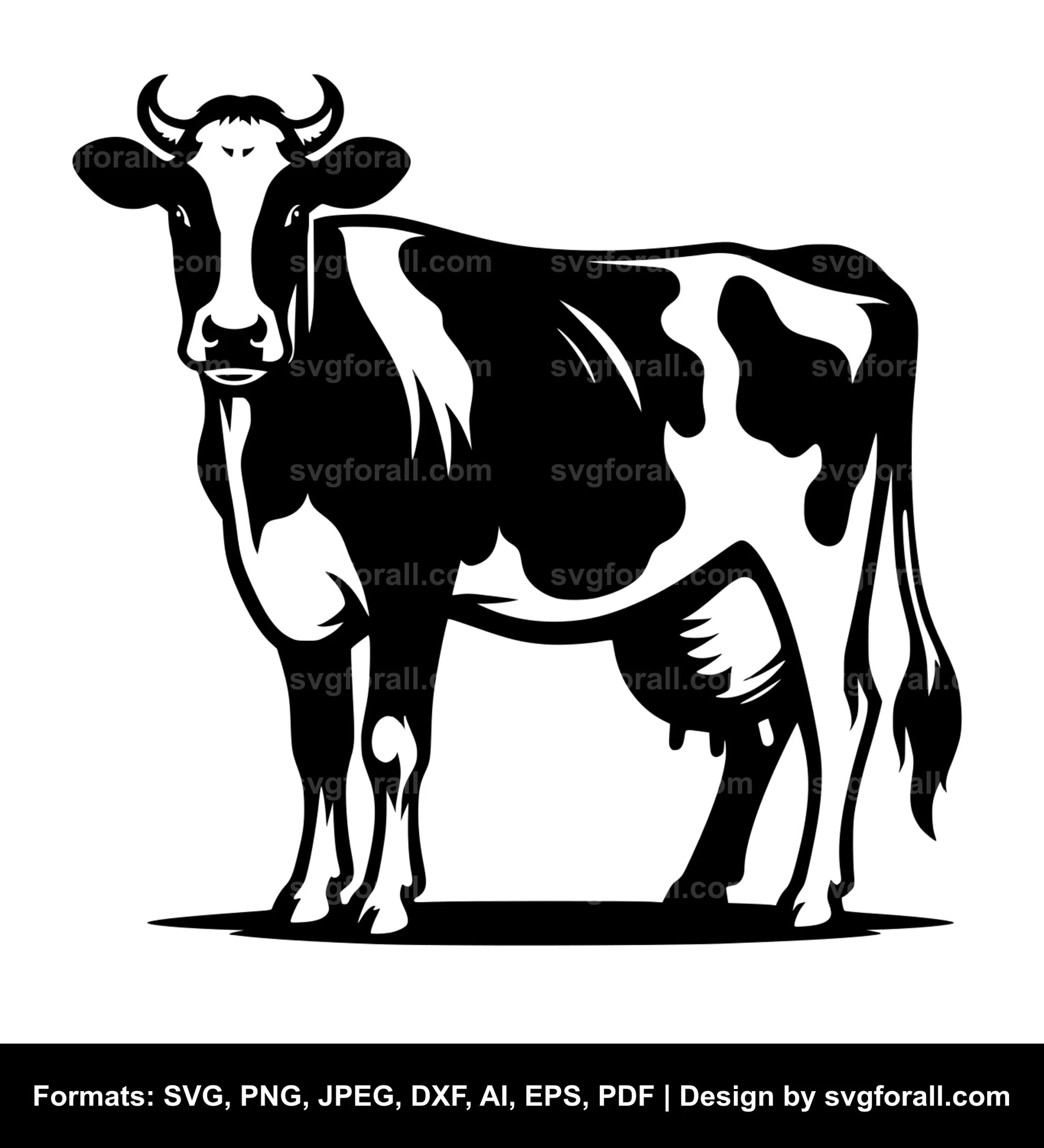 Holstein Dairy Cow SVG PNG