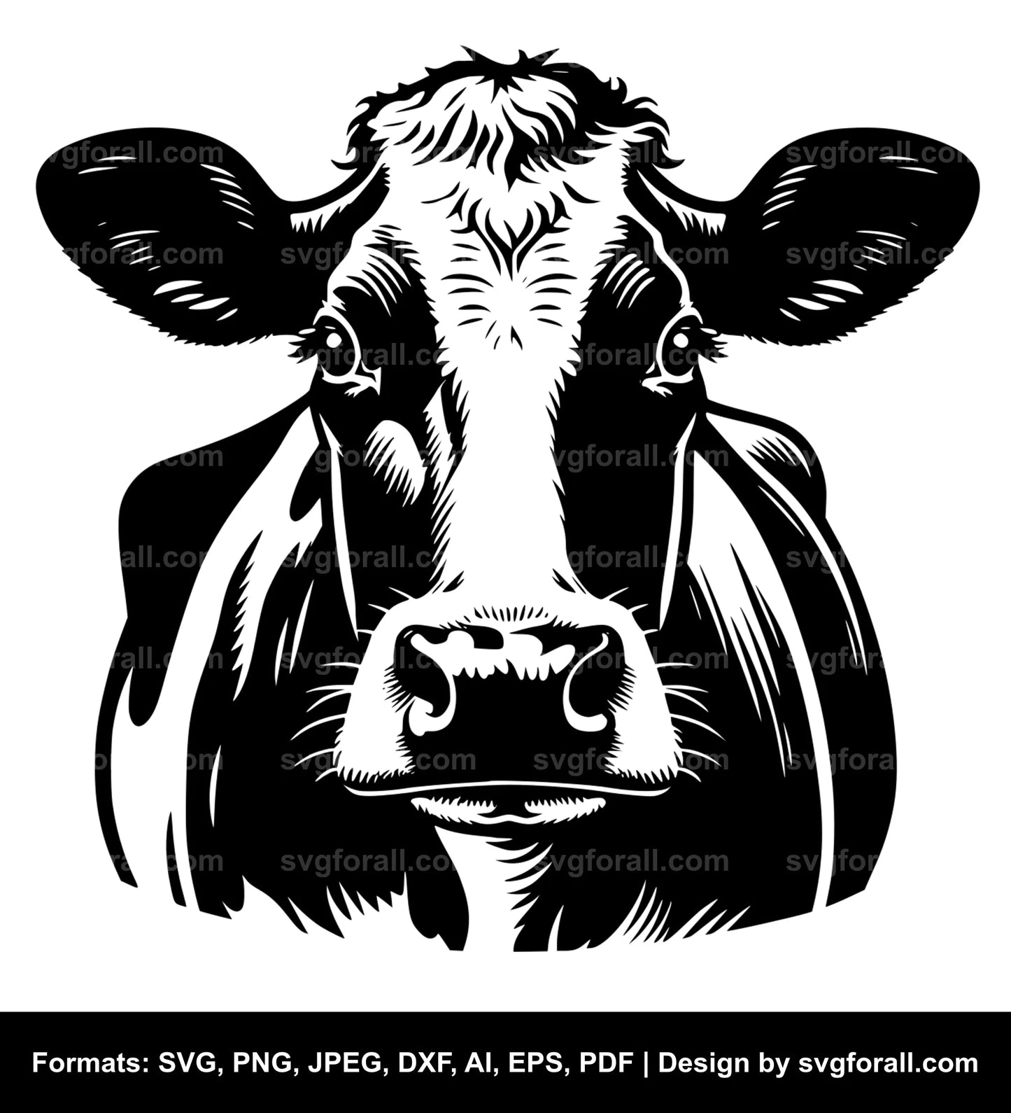 Holstein Dairy Cow SVG Vector