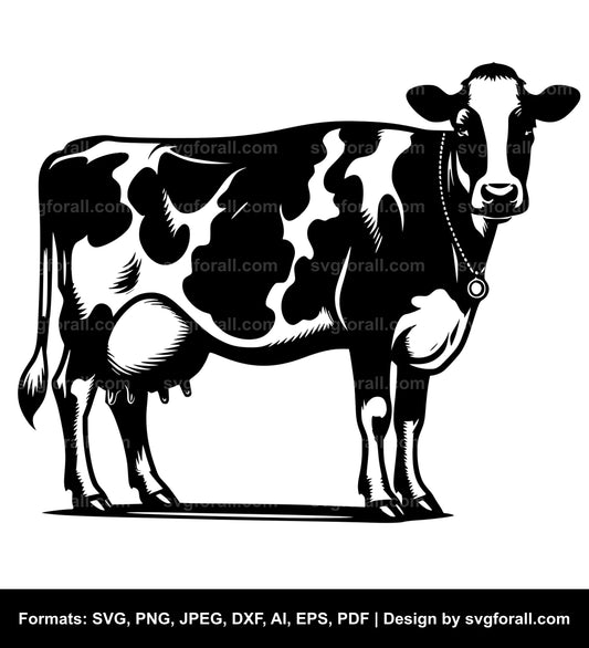 Holstein Dairy Cow Vector SVG