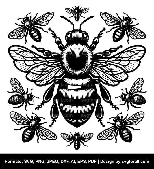 Honey Bee SVG PNG